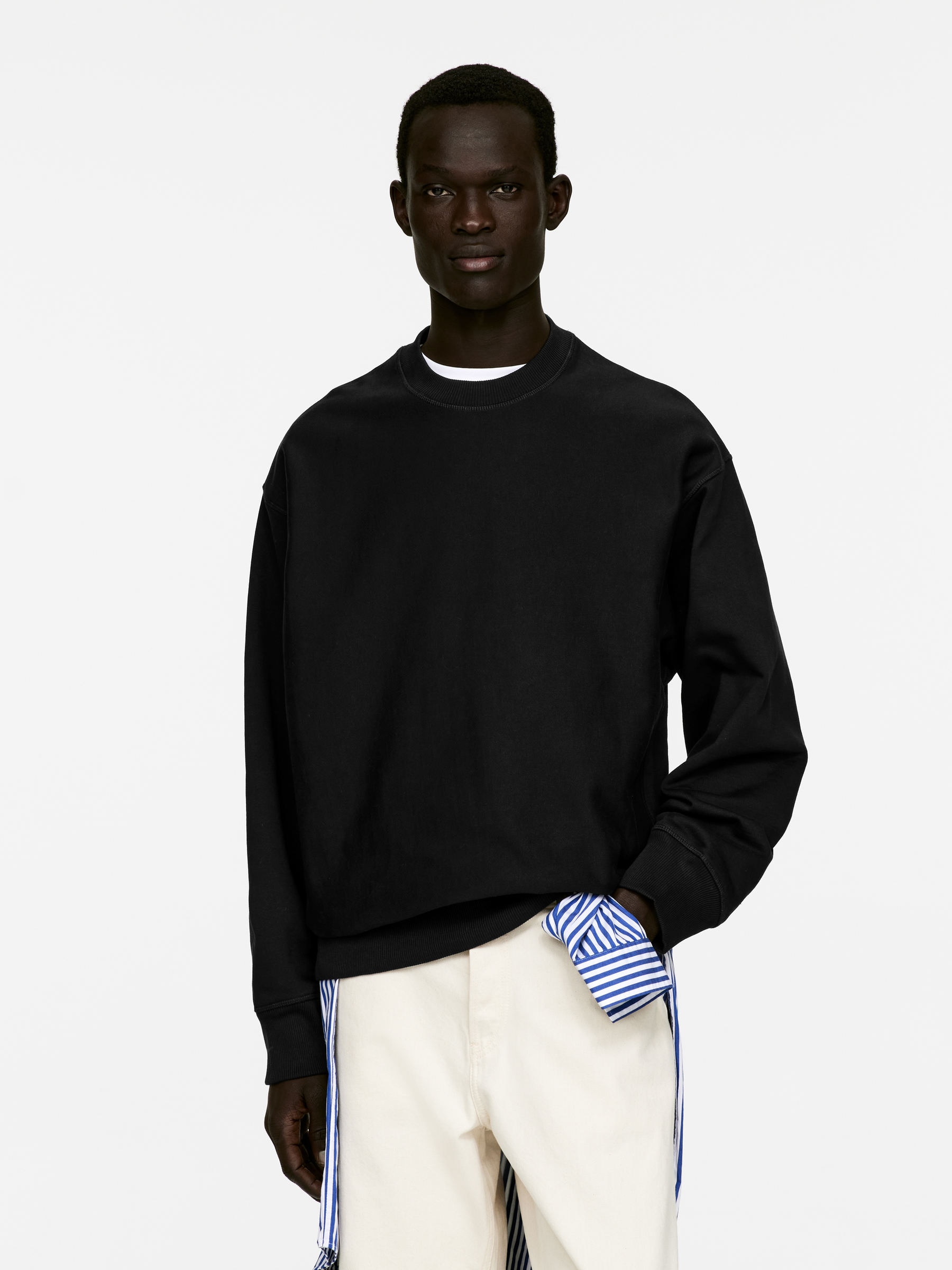 Relaxed Heavyweight Sweatshirt - Black - Oversized - Men - StillMedia/Lookbook - 6