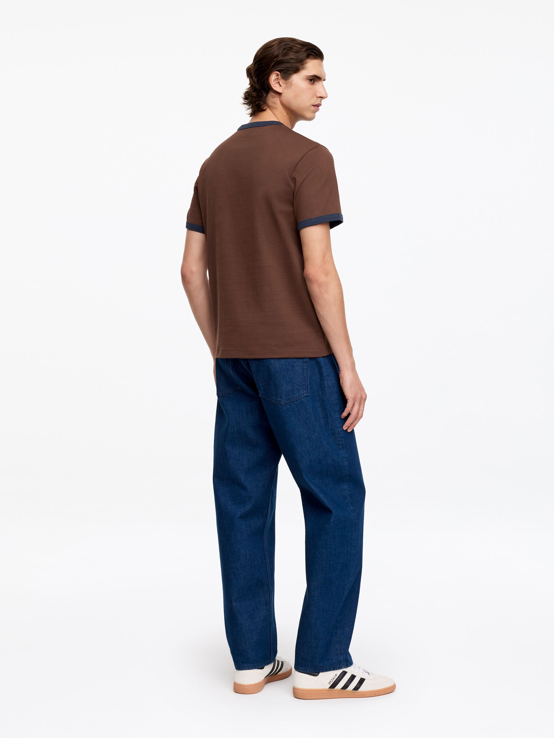 Fitted T-Shirt - Brown/Blue - Regular fit - Men - StillMedia/Lookbook - 5