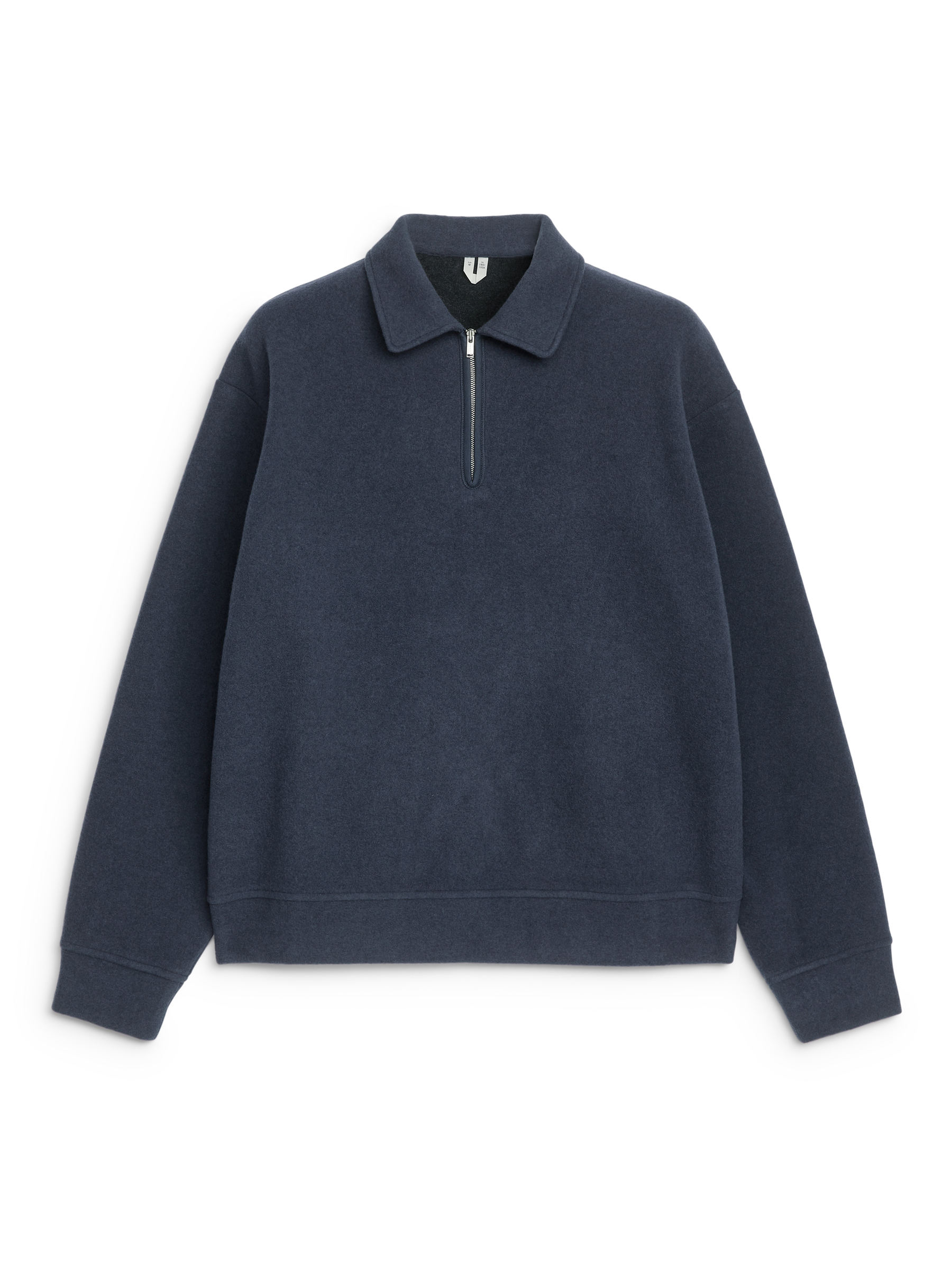 Pull demi-zippé en double maille-#4C5164-13359