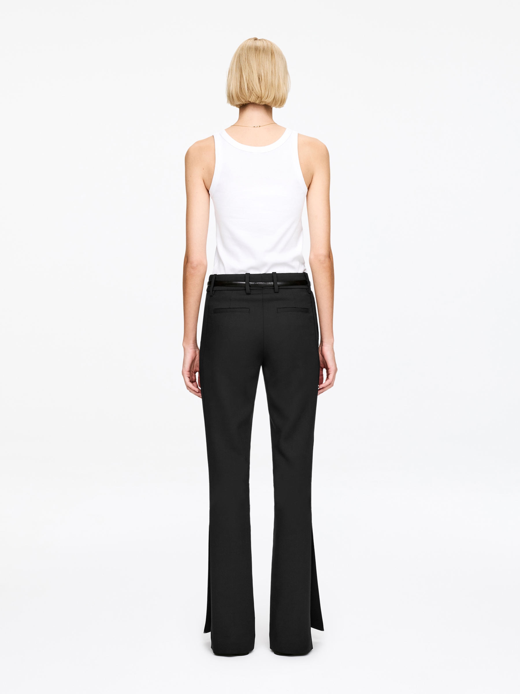 Pantalon tailleur fendu - Noir - Slim fit - Femme - StillMedia/Lookbook - 3