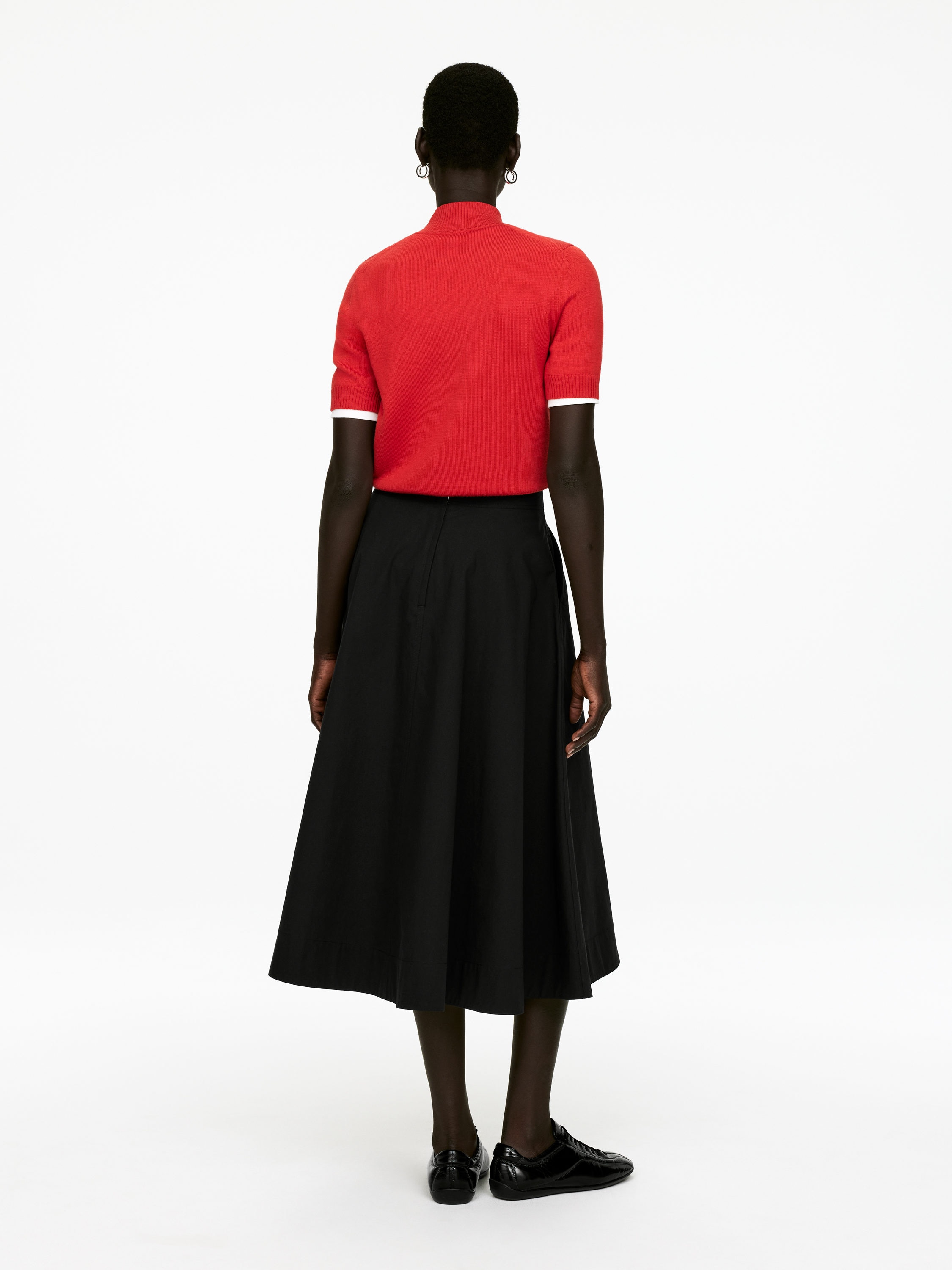 Cotton Circle Skirt - Black - Regular fit - Women - StillMedia/Lookbook - 3