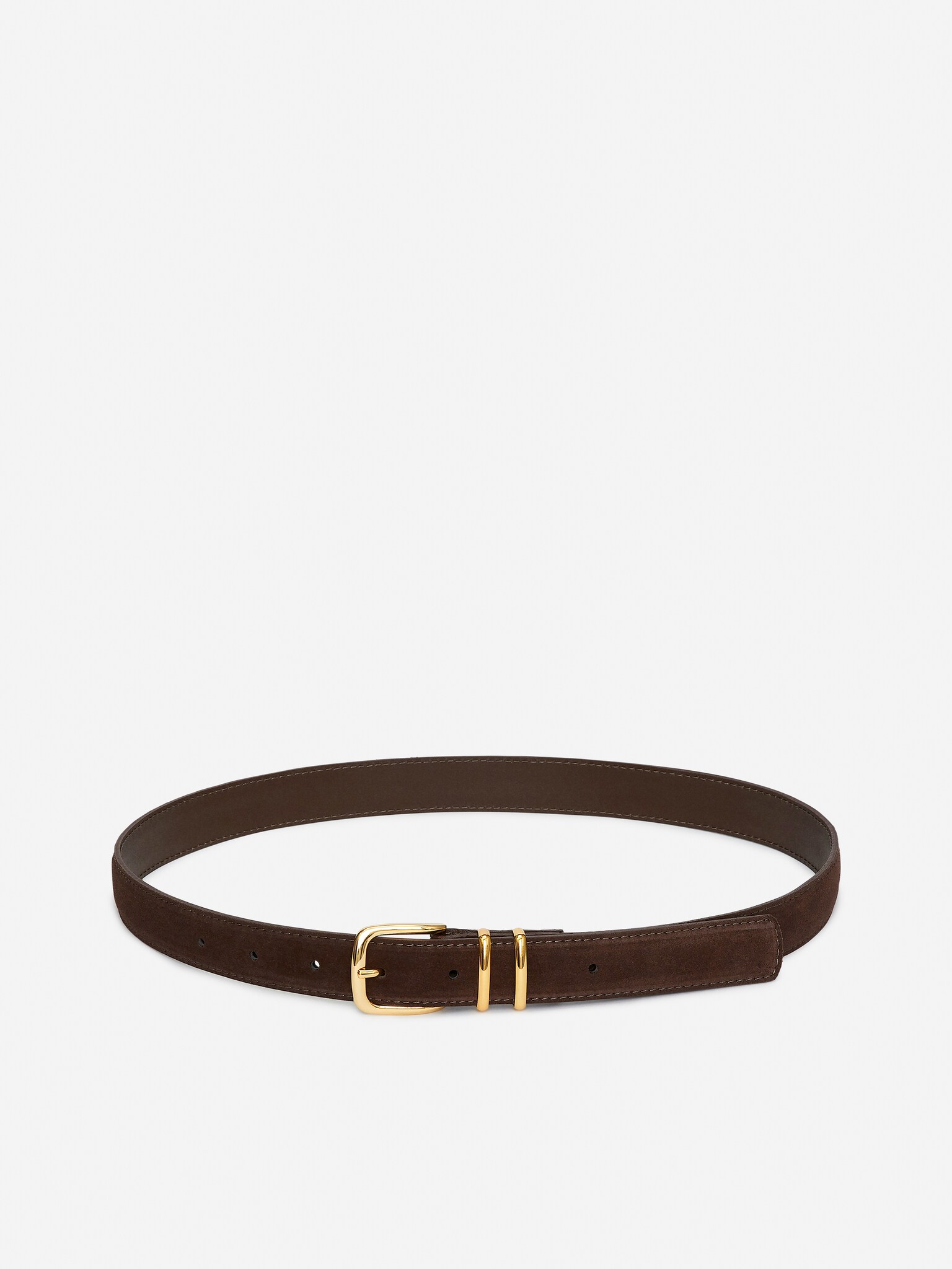 Ceinture en daim - Marron foncé - 1