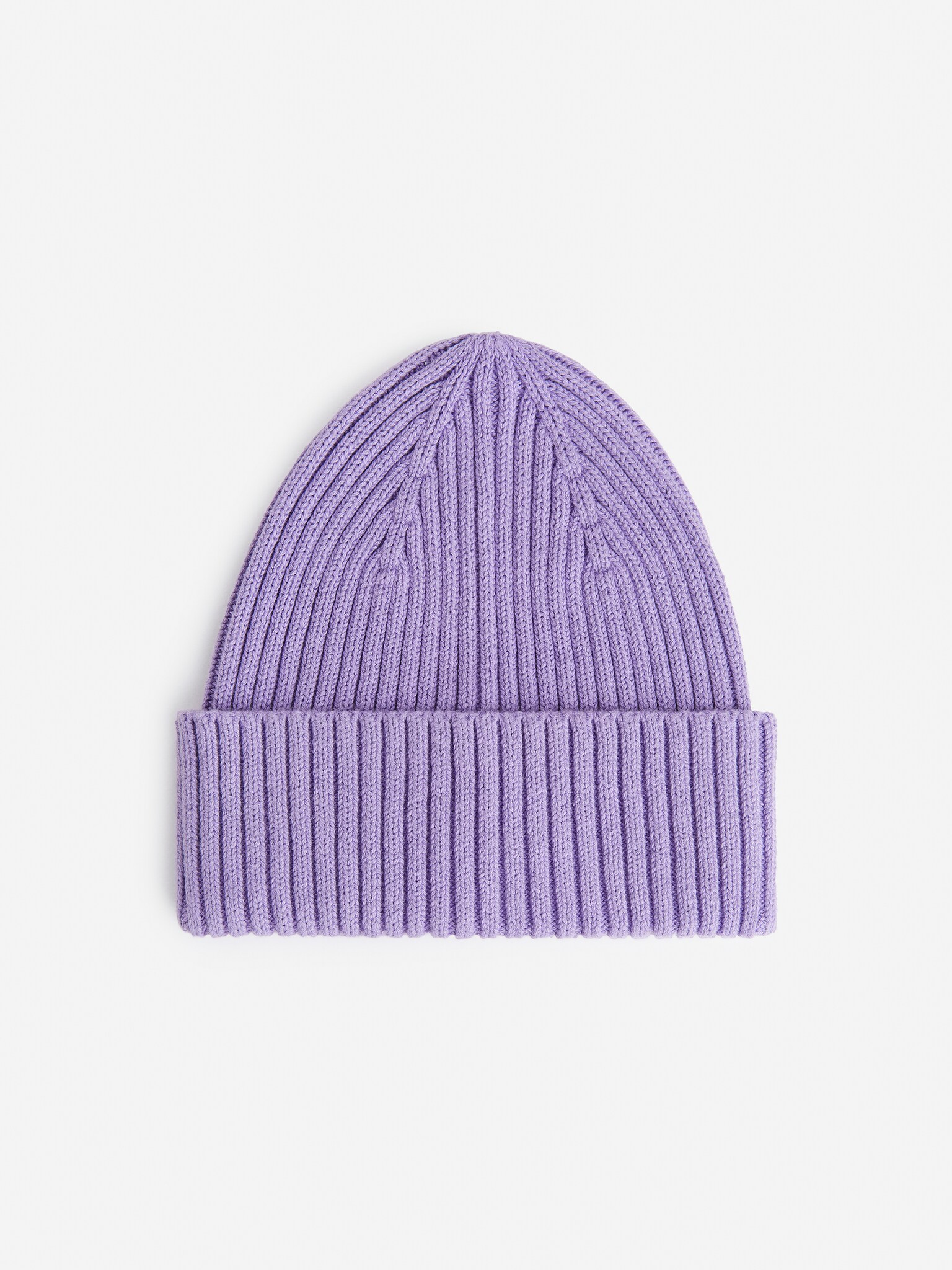 Rib-Knitted Beanie - Lilac/Lilac/Blue/Dark Green/Bright Green/Bright Red/Dark Blue/Blue/Beige/Orange/Blue/Dark Blue/Black/Red/Lilac/Dark Green/Pink/Yellow/Green/Lilac