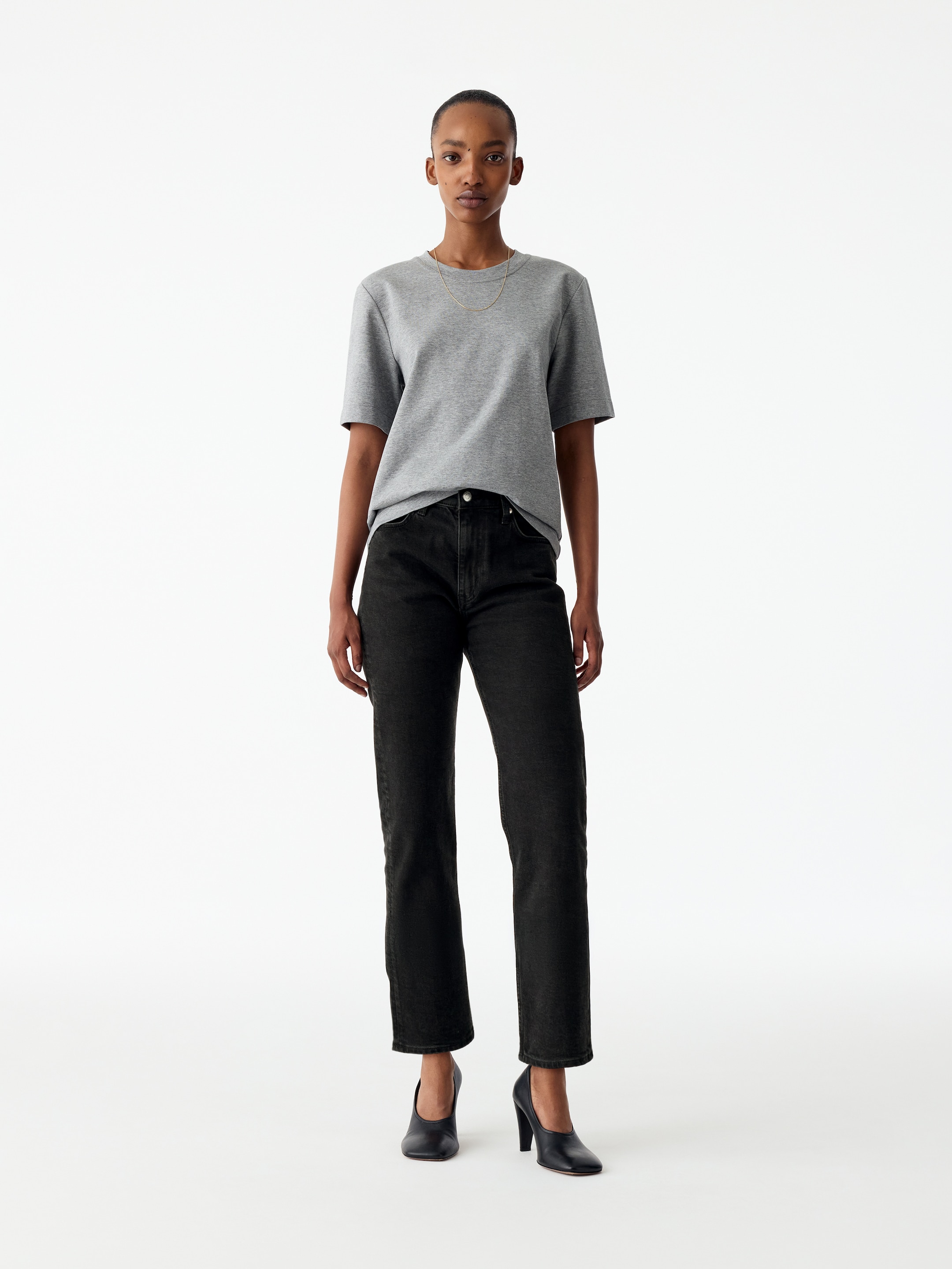 Jean slim raccourci JADE - Noir délavé - Slim fit - women - StillMedia/Lookbook - 13