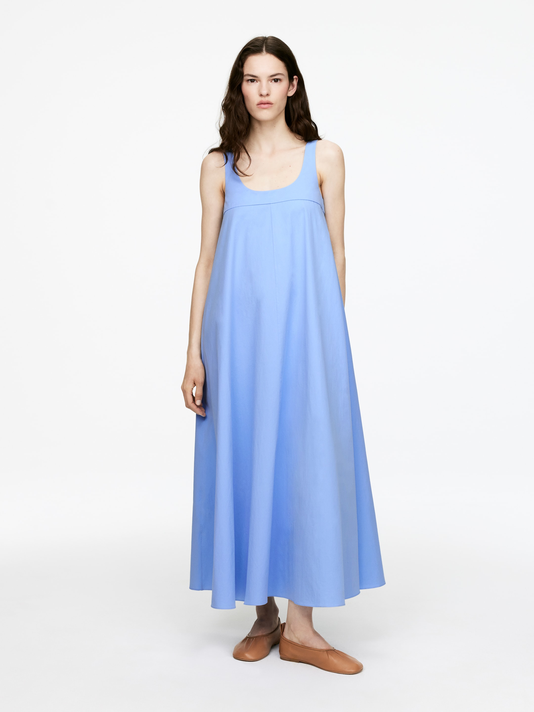 Se større billede: Maxikjole i bomuld - Lyseblå - DAME | H&M DK 1