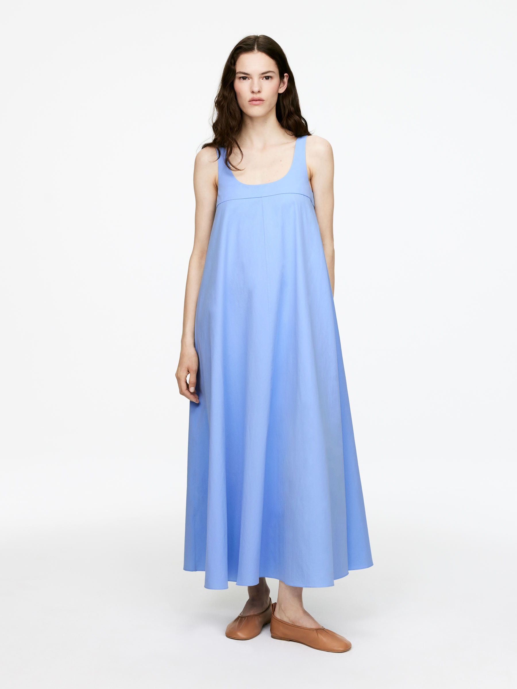 Cotton Maxi Dress - Light Blue - Regular fit - Women - StillMedia/Lookbook - 3