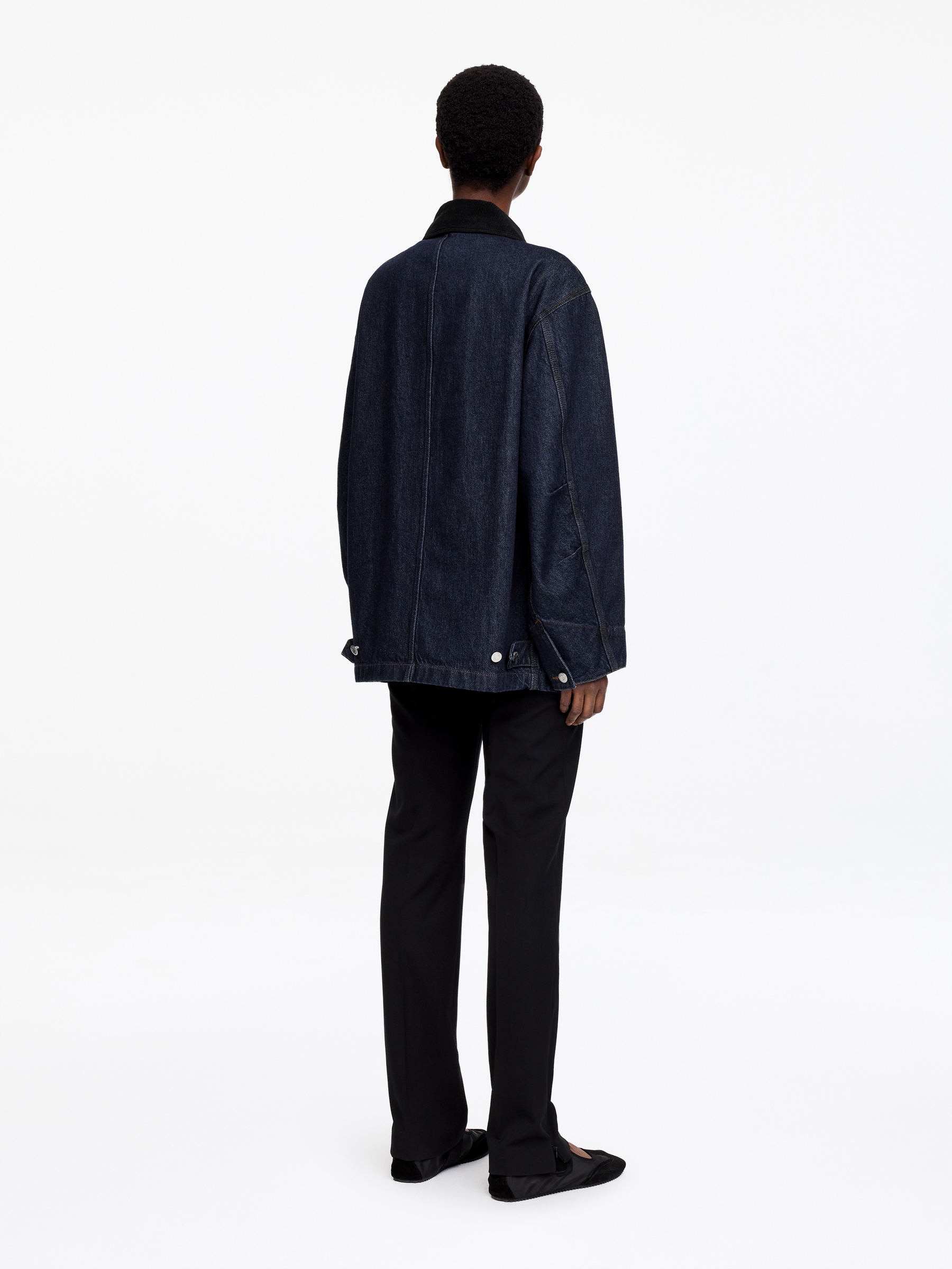 Veste en jean oversize - Bleu foncé - Oversized - Femme - StillMedia/Lookbook - 13