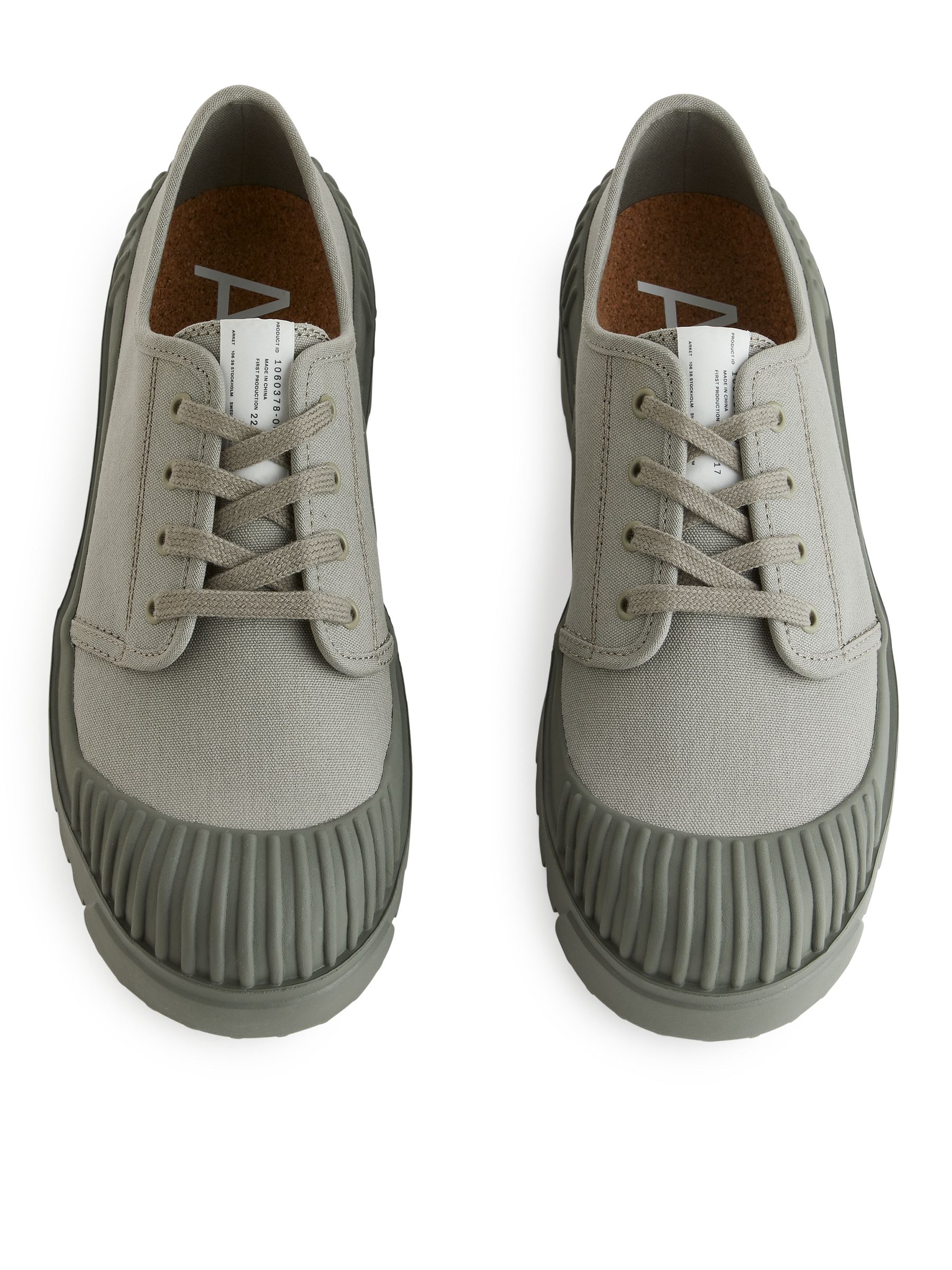 Zapatillas de lona con suela gruesa - Verde caqui - Men - StillMedia/DescriptiveStillLife - 5