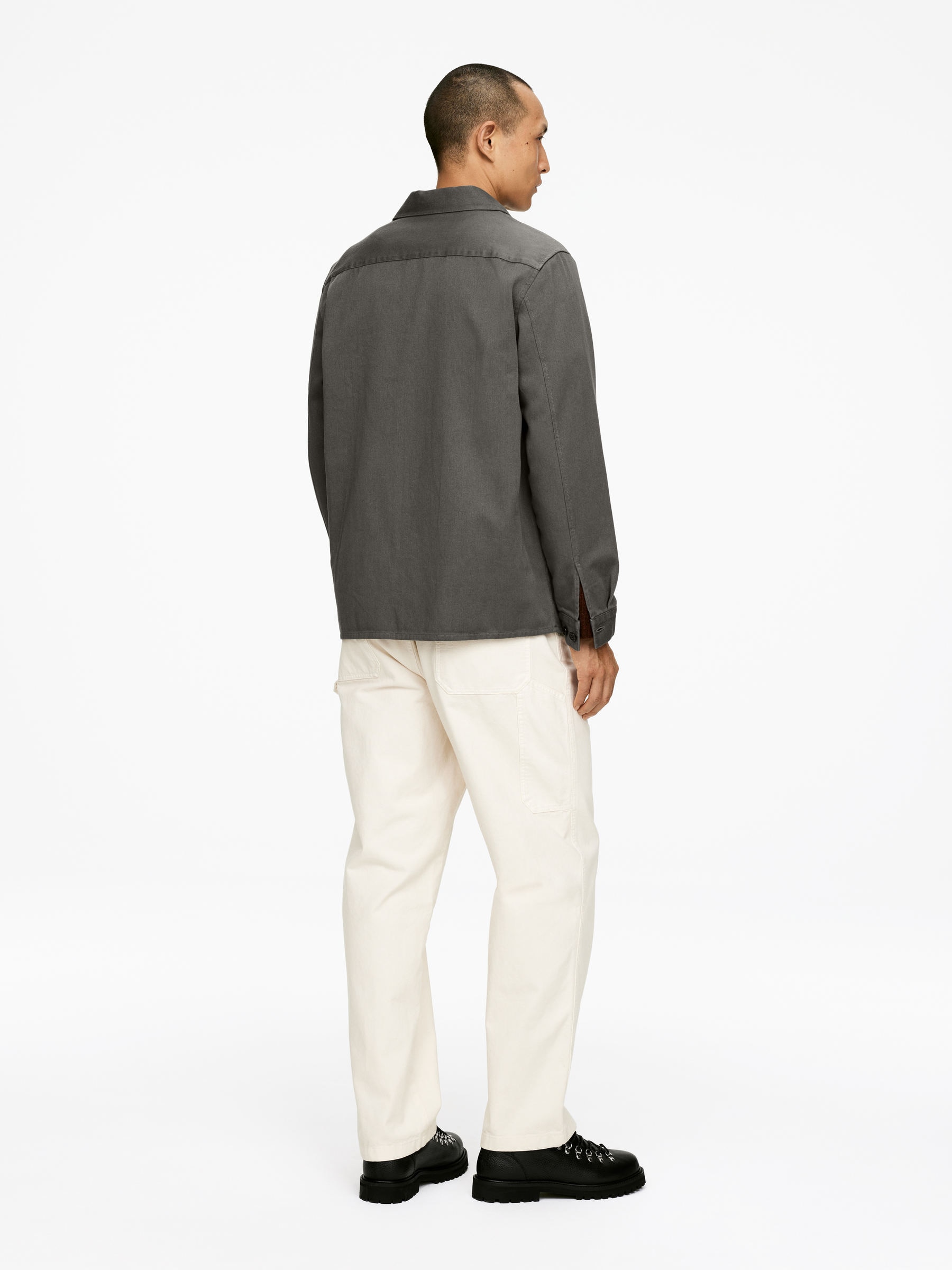 Cotton Twill Overshirt - Grey - Regular fit - Men - StillMedia/Lookbook - 3