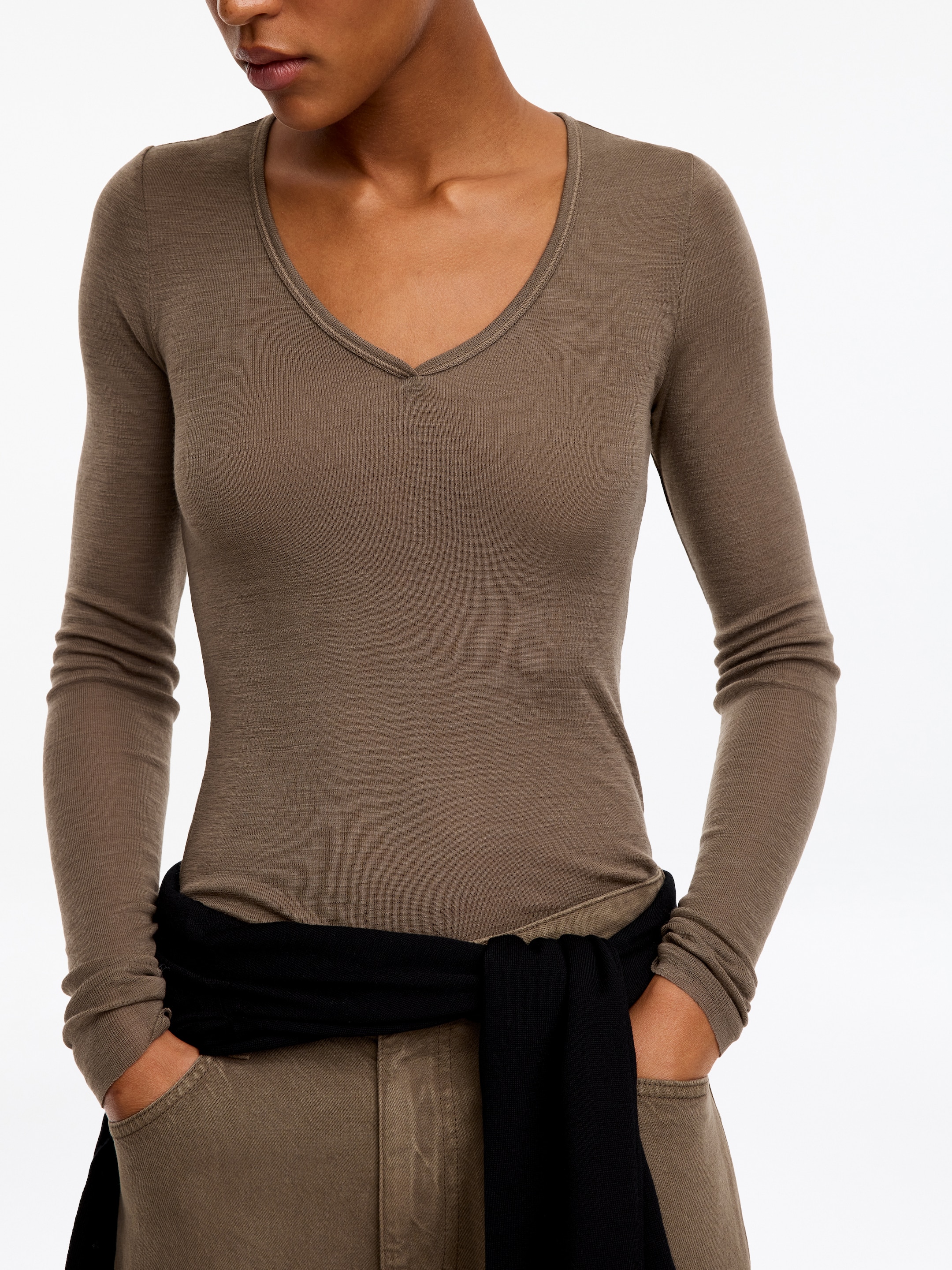 Wool Rib Top - Mole - Slim fit - women - StillMedia/Lookbook - 5