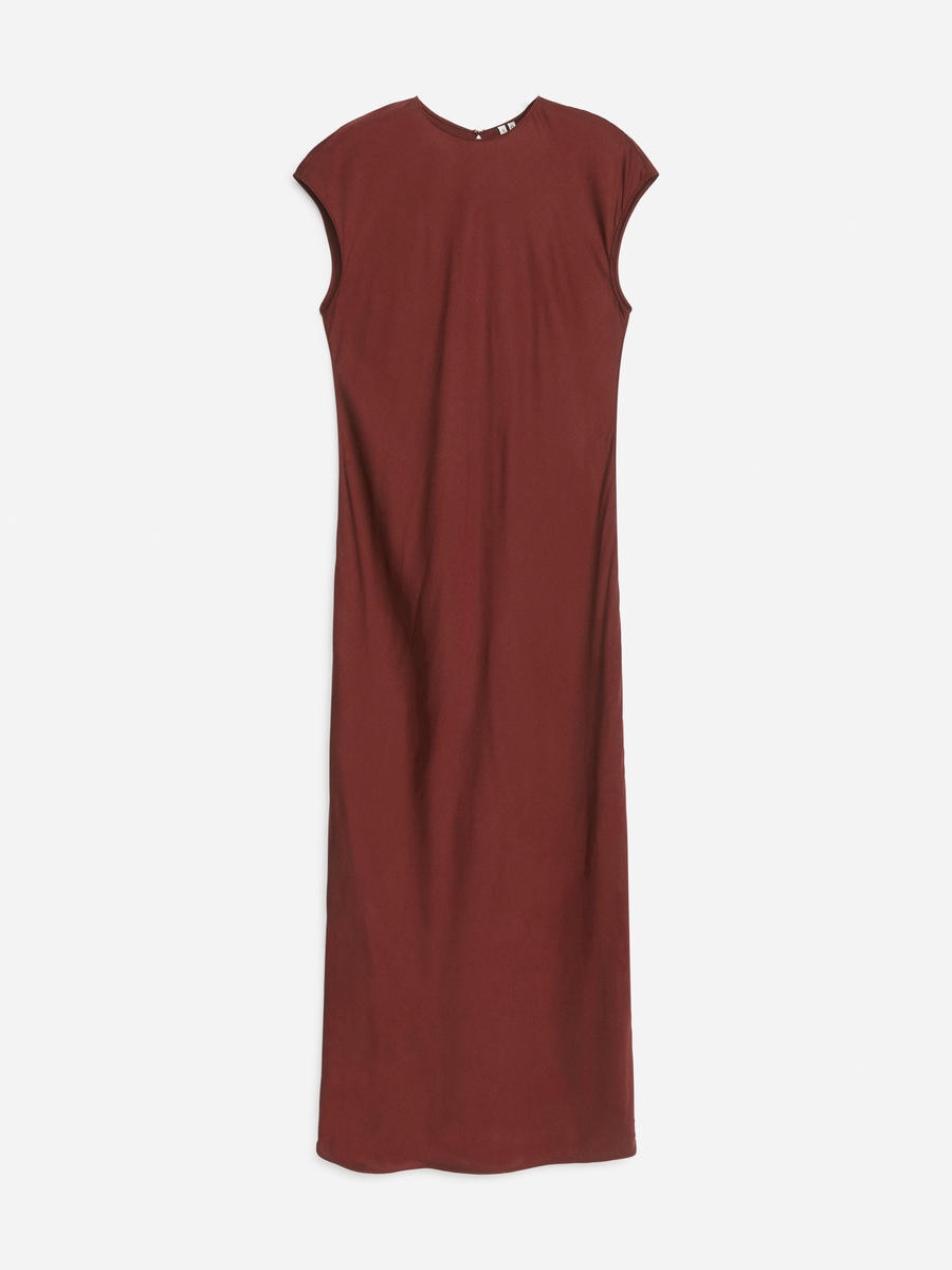 ARKET Women's  Cap-Sleeve Maxi Dress Red,  size 34