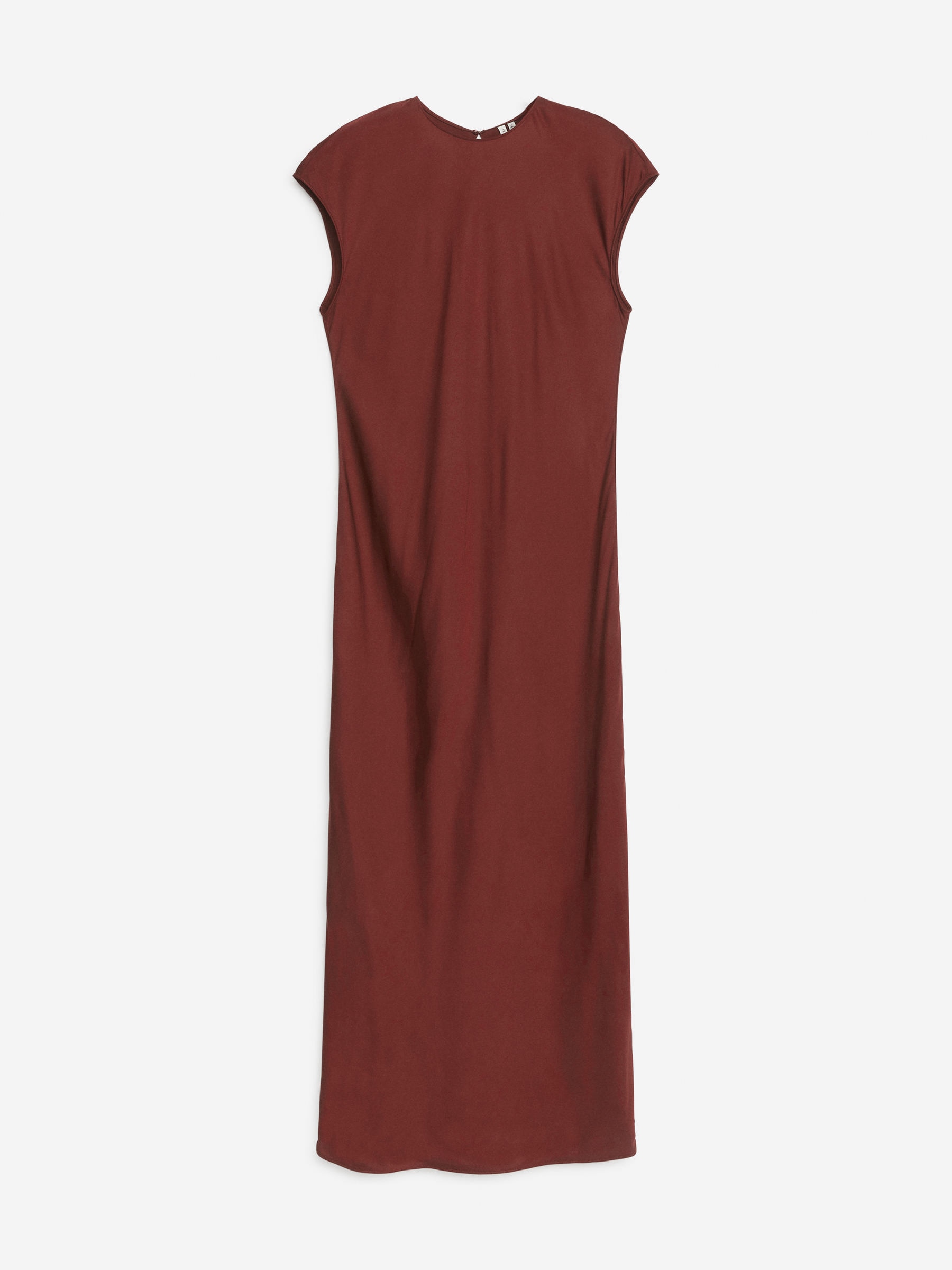 Sukienka maxi z kapturkowymi rękawami-Czerwony-12373