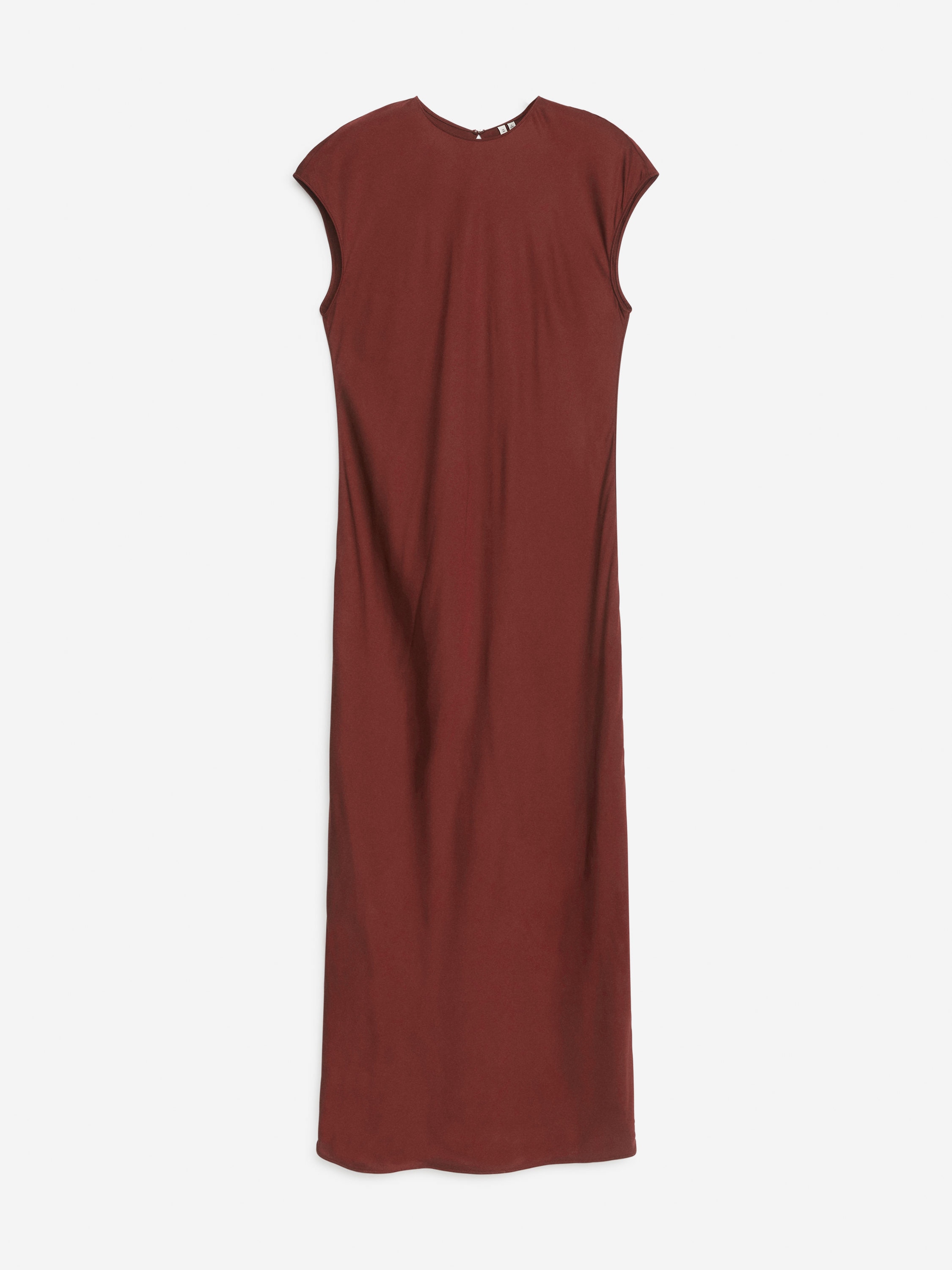 Cap-Sleeve Maxi Dress-Red-12373