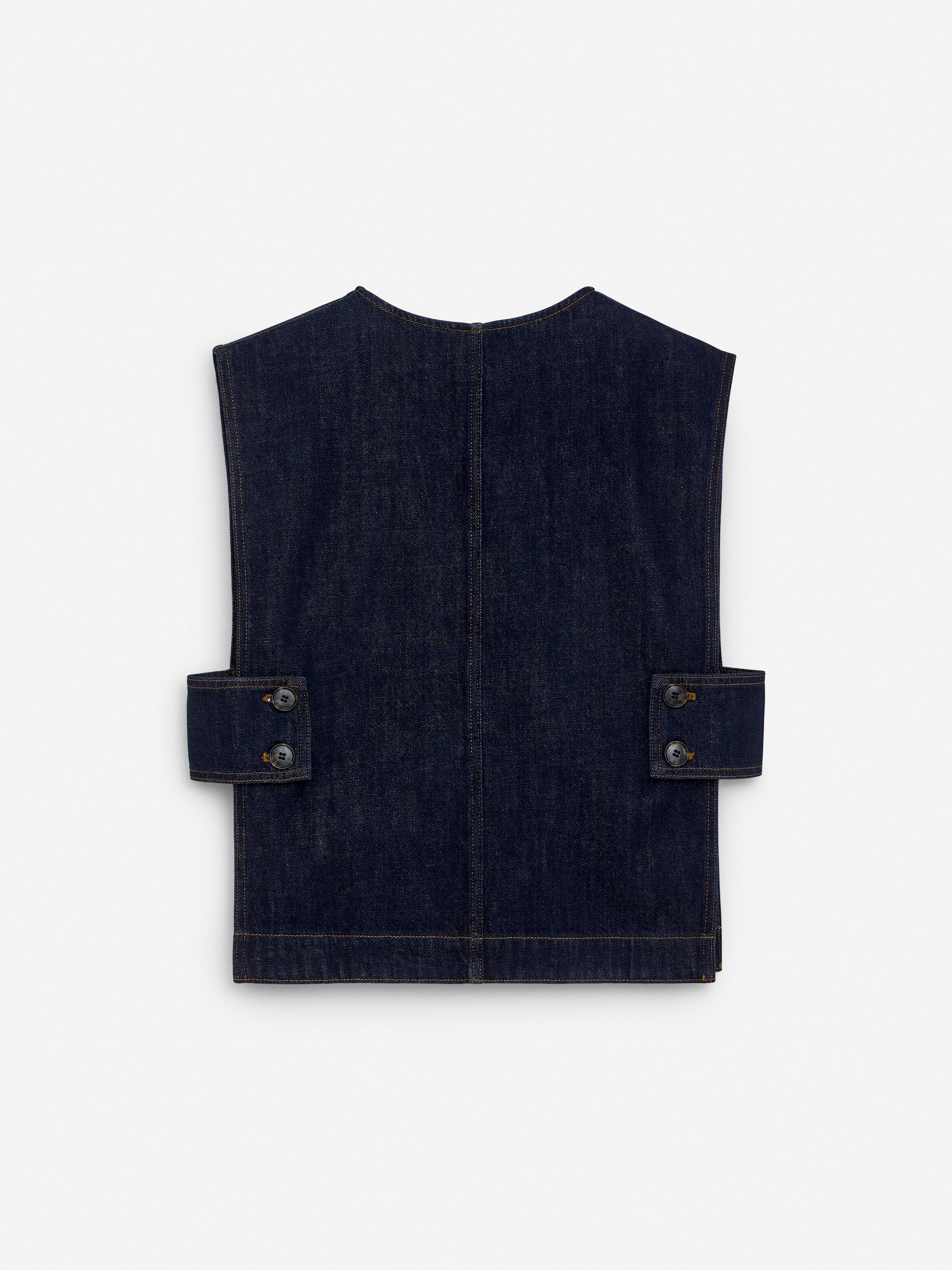 Denim Vest - Dark Blue - Regular fit - Women - StillMedia/DescriptiveStillLife - 1