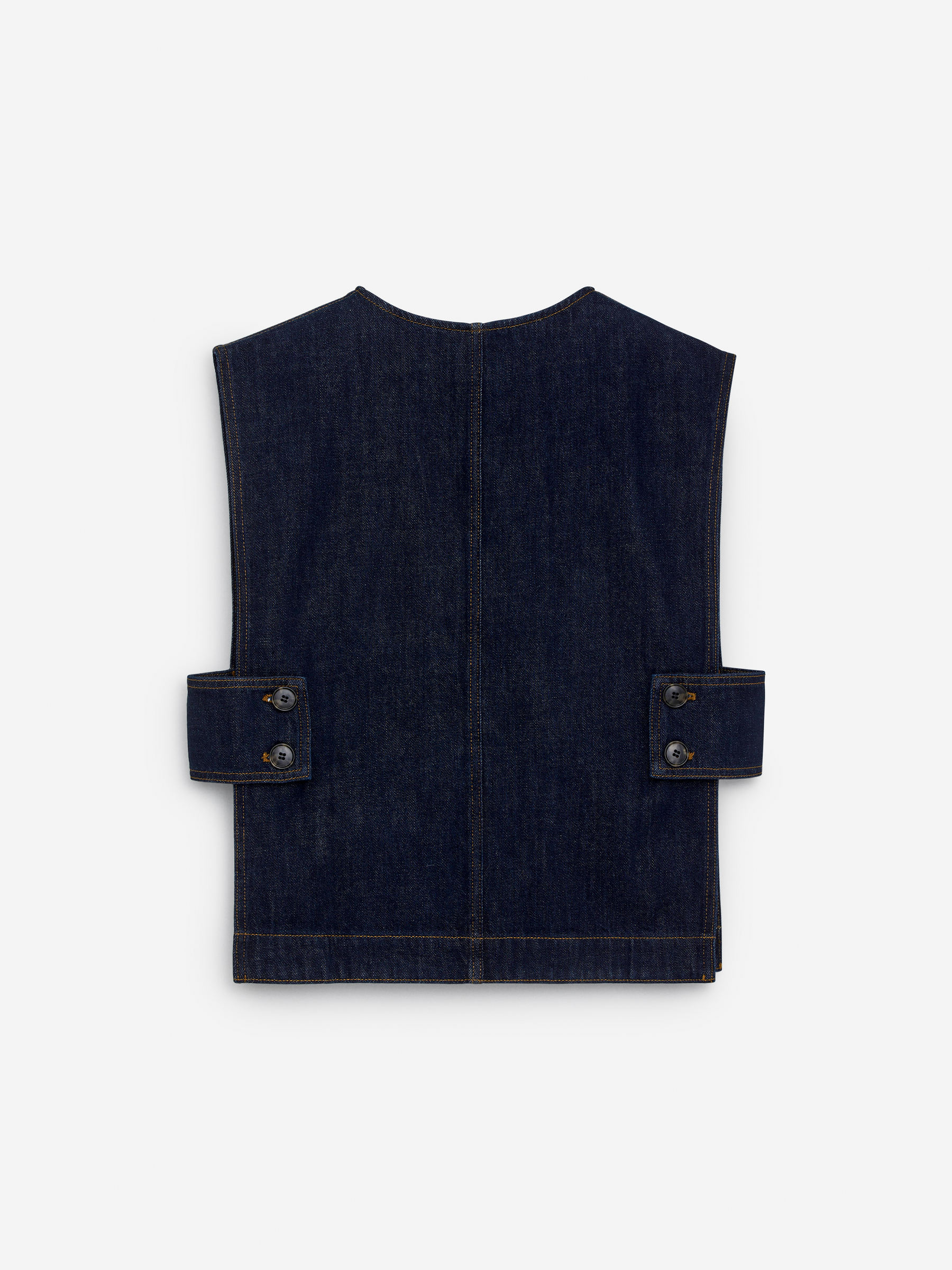 Denim Vest - Dark Blue - Regular fit - Women - StillMedia/DescriptiveStillLife - 1
