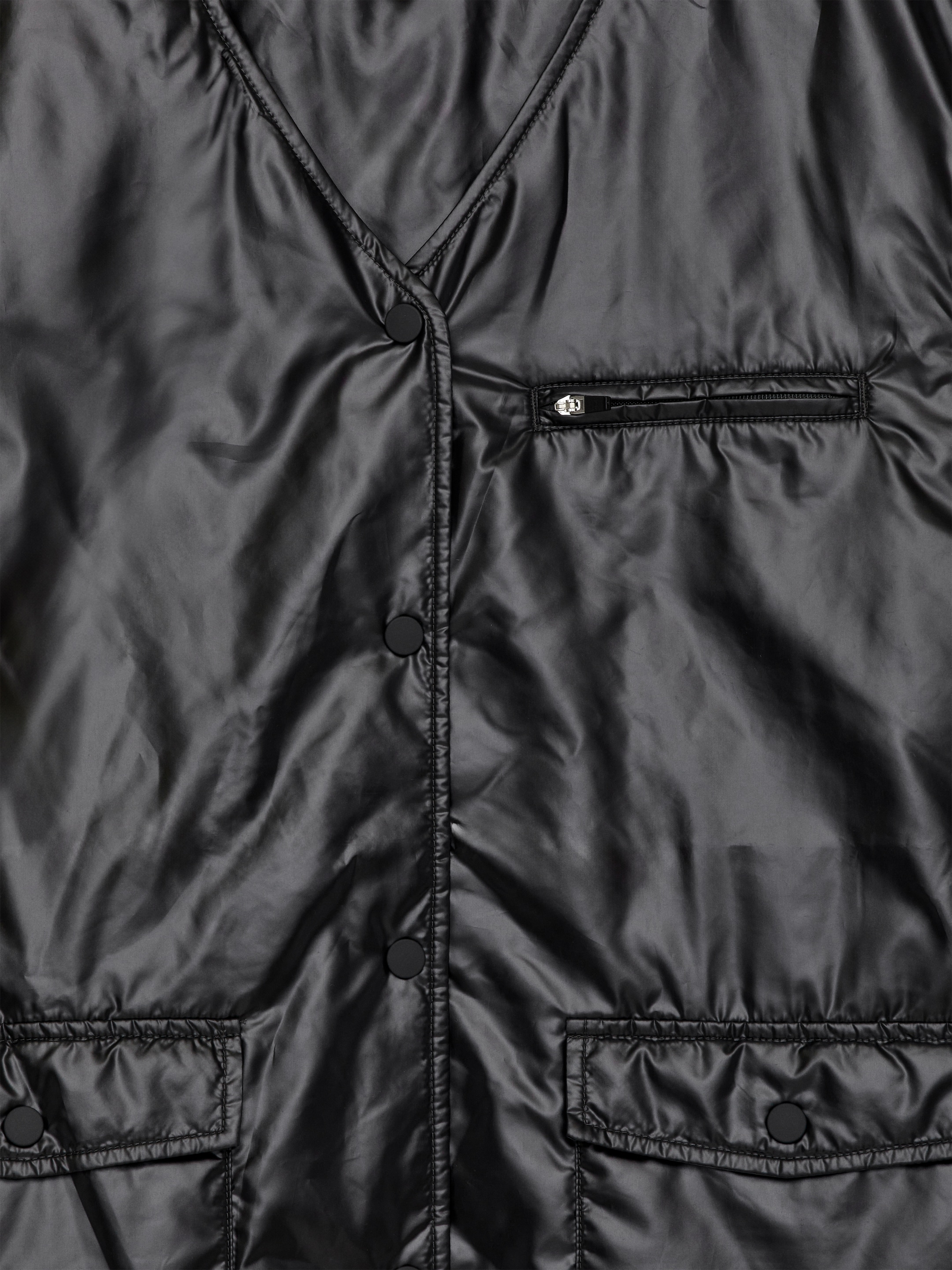 Chaleco de nailon acolchado ligero - Negro - Corte estándar - Women - StillMedia/DescriptiveDetail - 3