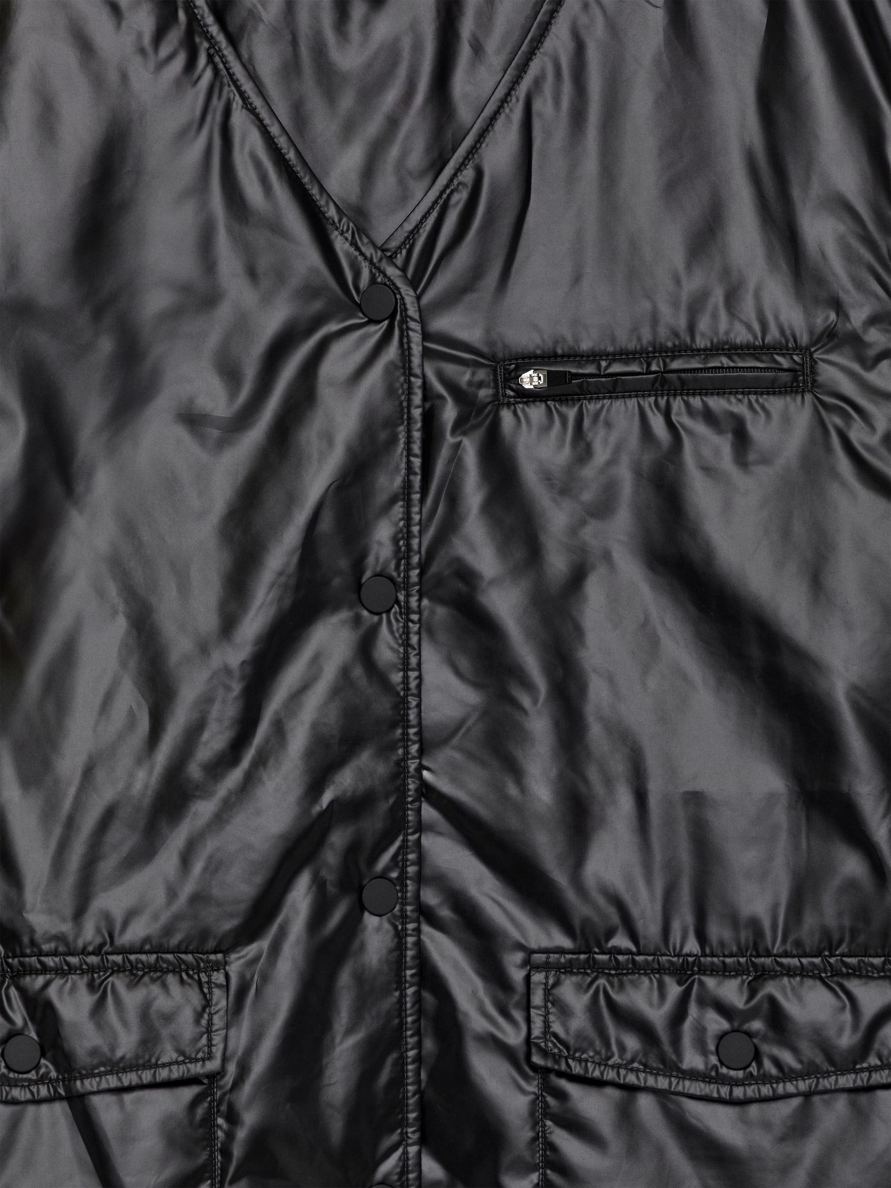 Light Padded Nylon Vest - Black - Regular fit - Women - StillMedia/DescriptiveDetail - 3