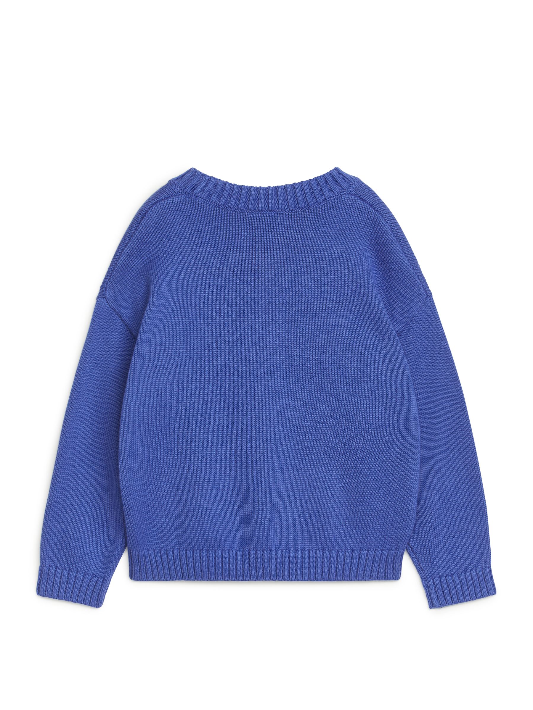Intarsia Knitted Jumper - Bright Blue/Cloud - Corte relajado - Children - StillMedia/DescriptiveStillLife - 3