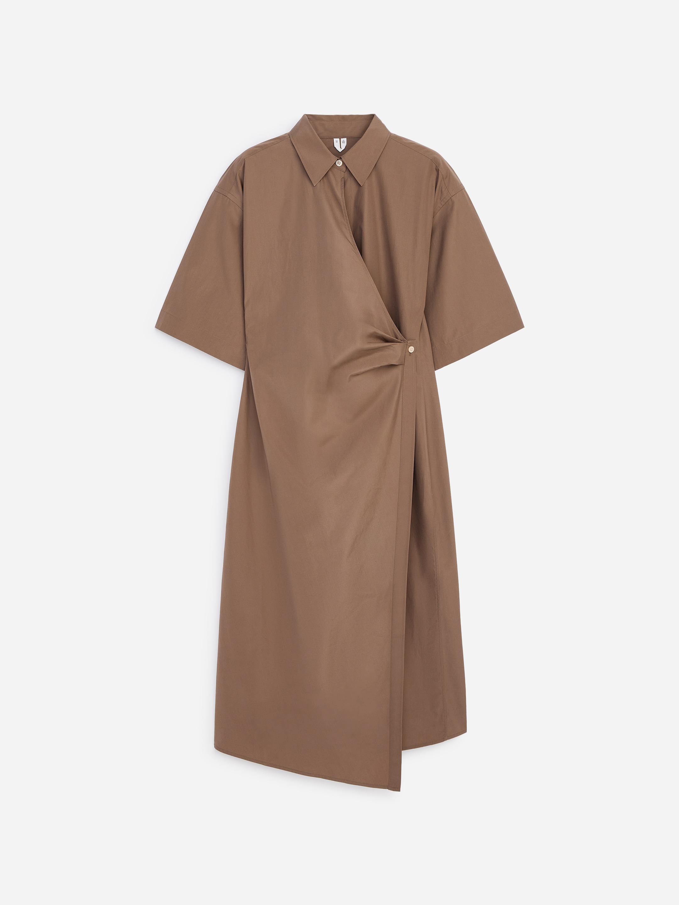 Cotton Wrap Dress - Dark Mole - Regular fit - Women - StillMedia/DescriptiveStillLife - 1