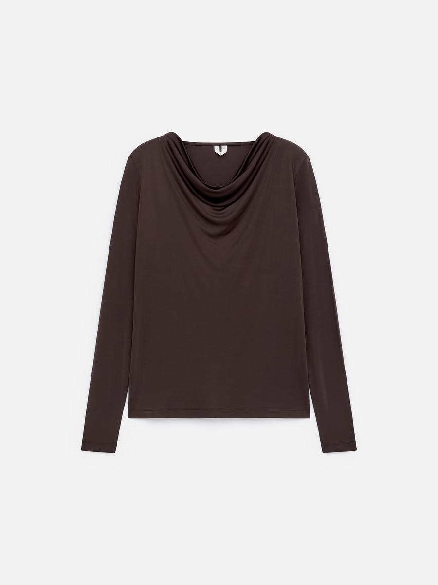 ARKET Women's  Draped Neckline Top Brown,  size M