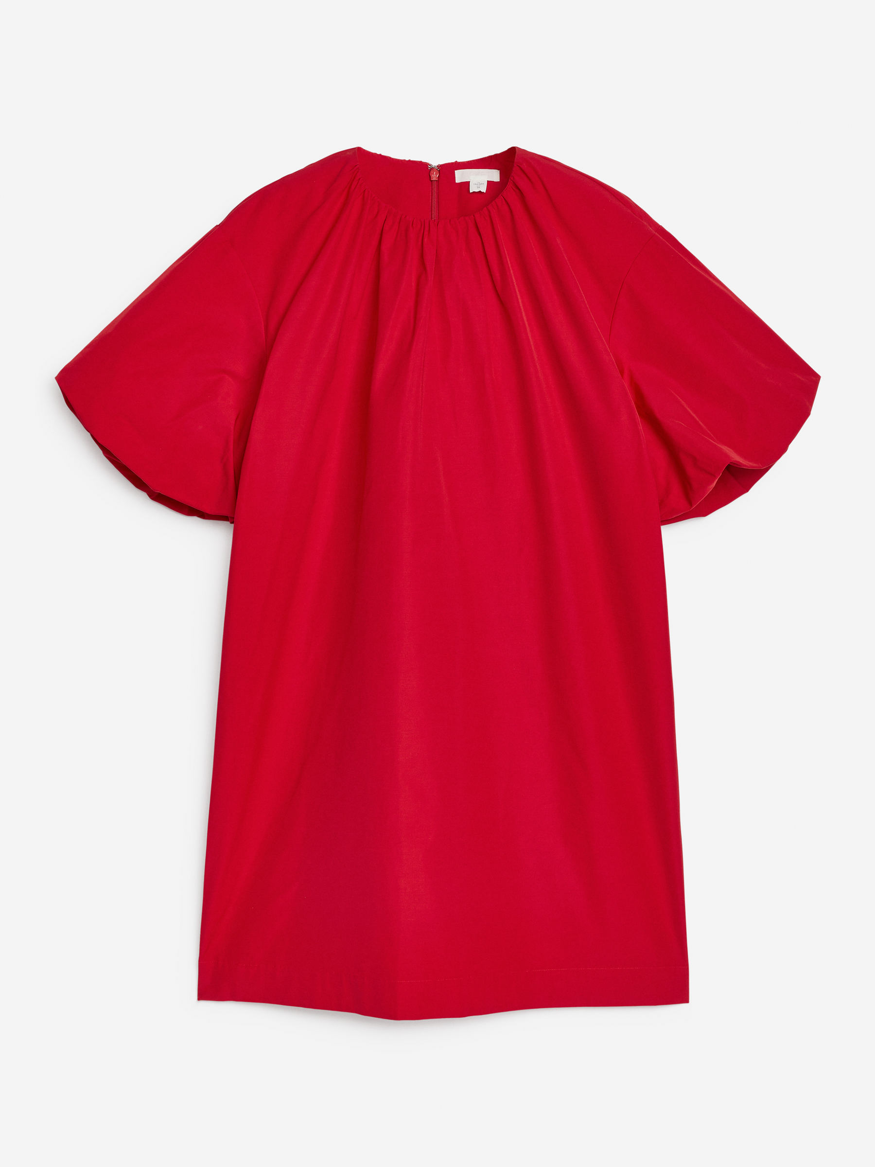 Balloon-Sleeve Dress - Red - Loose fit - Women - StillMedia/DescriptiveStillLife - 1