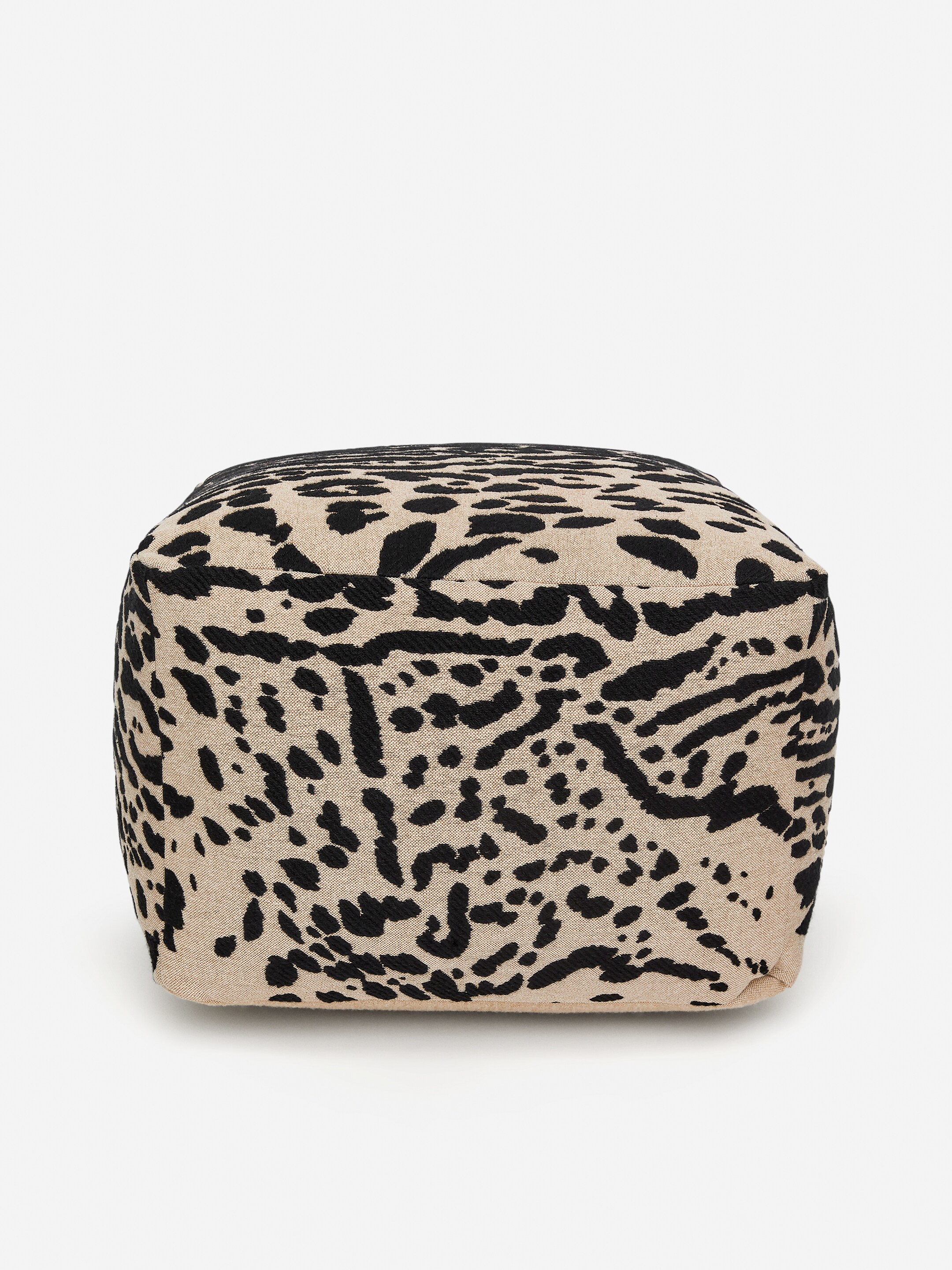 Agrandir l'image: Pouf en laine et coton - Beige/Noir - Home All | H&M FR 2