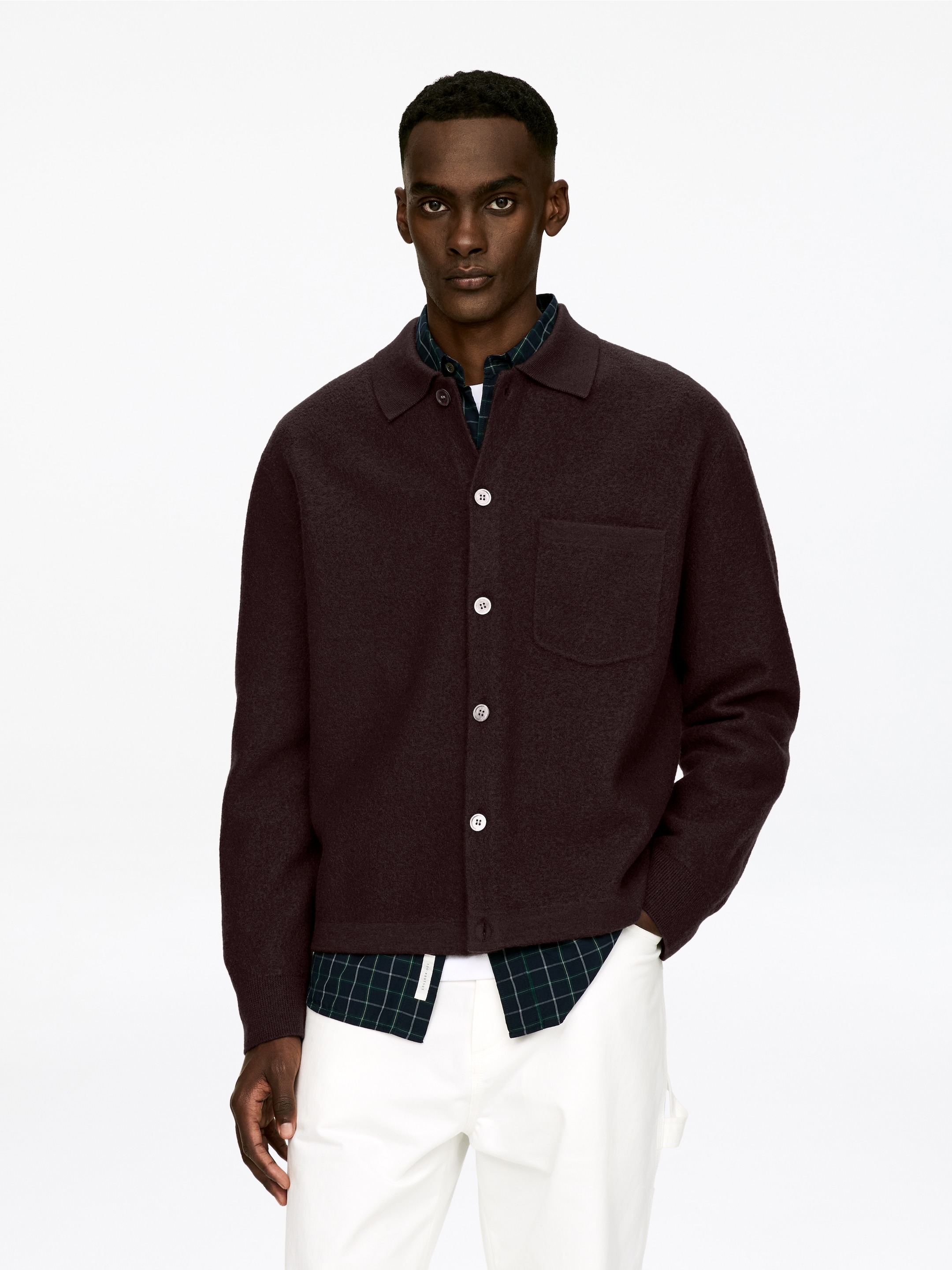 Visualizza immagine più grande: Cardigan in lana cotta - Marrone - UOMO | H&M IT 1