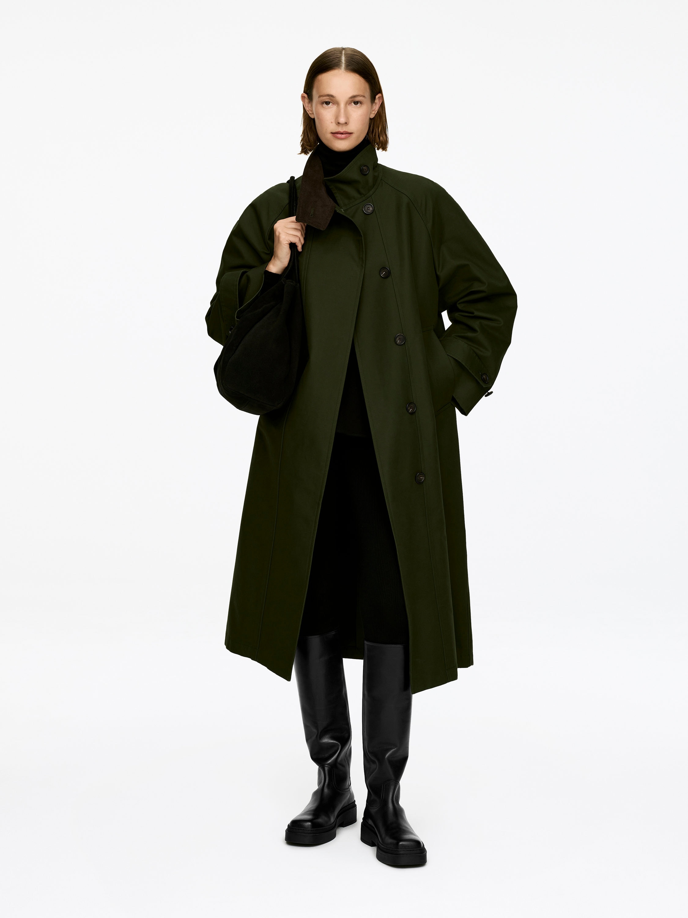 Below-The-Knee Leather Boots - Black - Women - StillMedia/Lookbook - 8