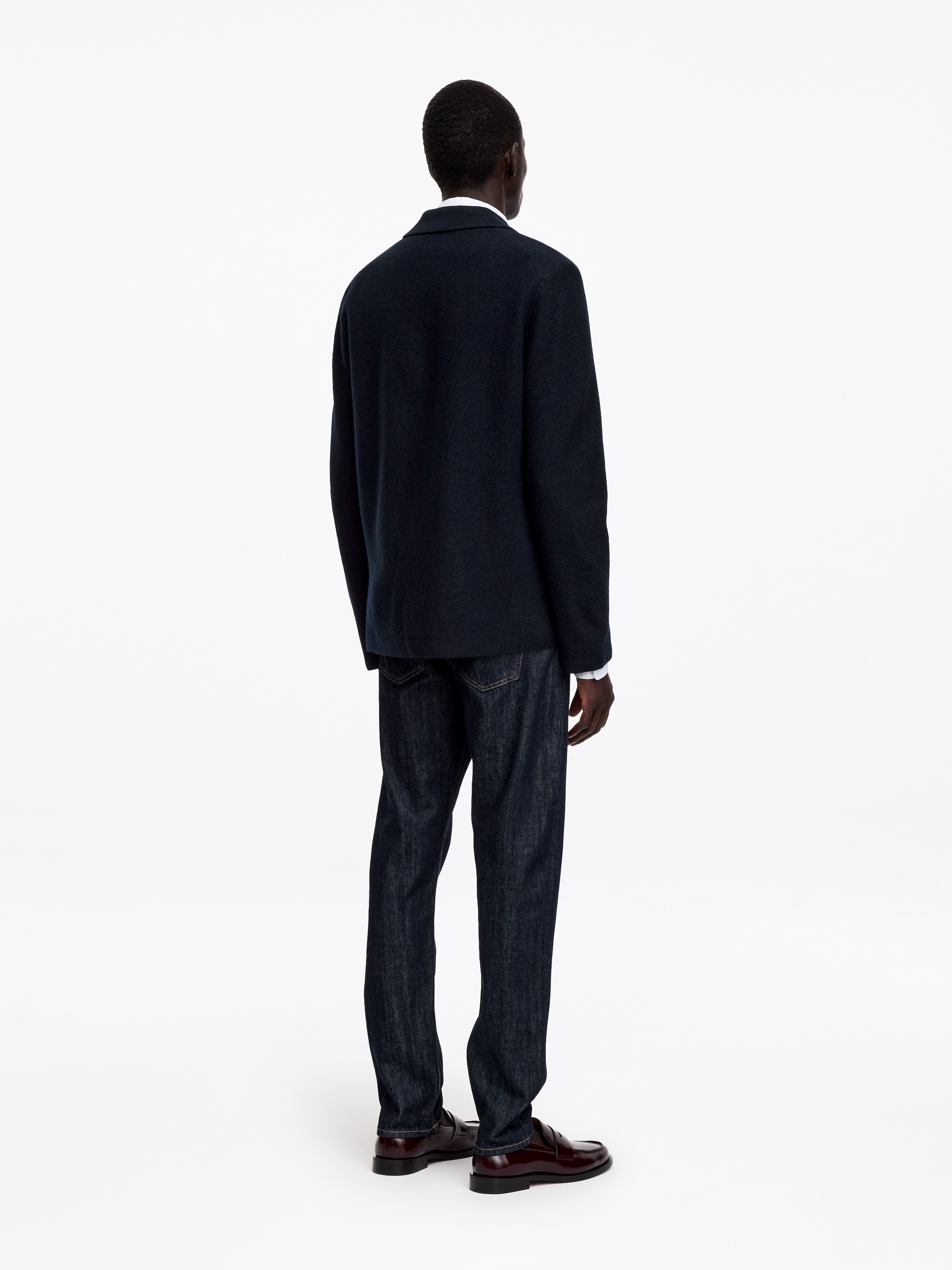 Boiled Wool Blazer - Dark Blue - Regular fit - men - StillMedia/Lookbook - 4