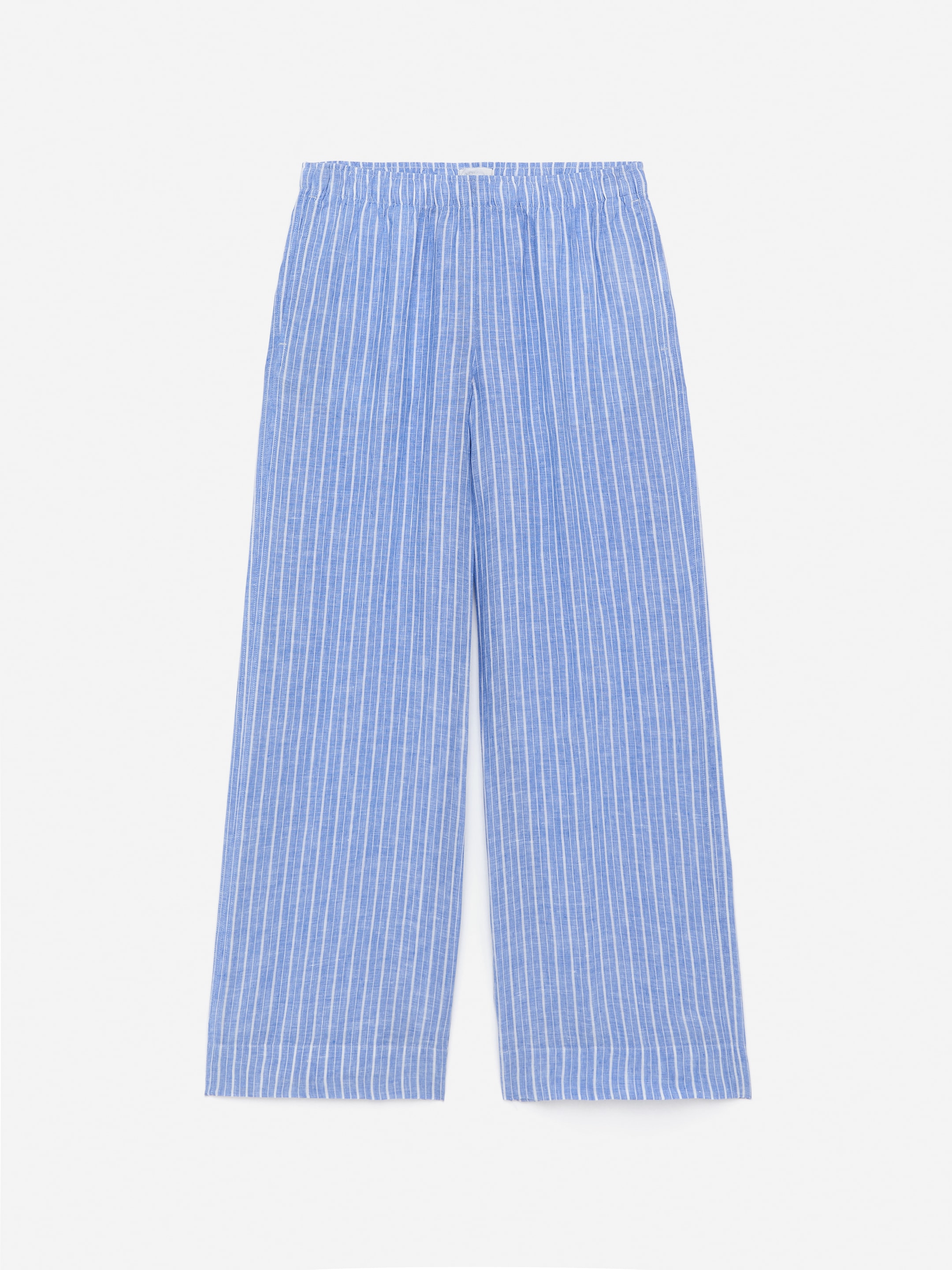 Grotere afbeelding bekijken: Linen Trousers - Blue/White - DAMES | H&M BE 5