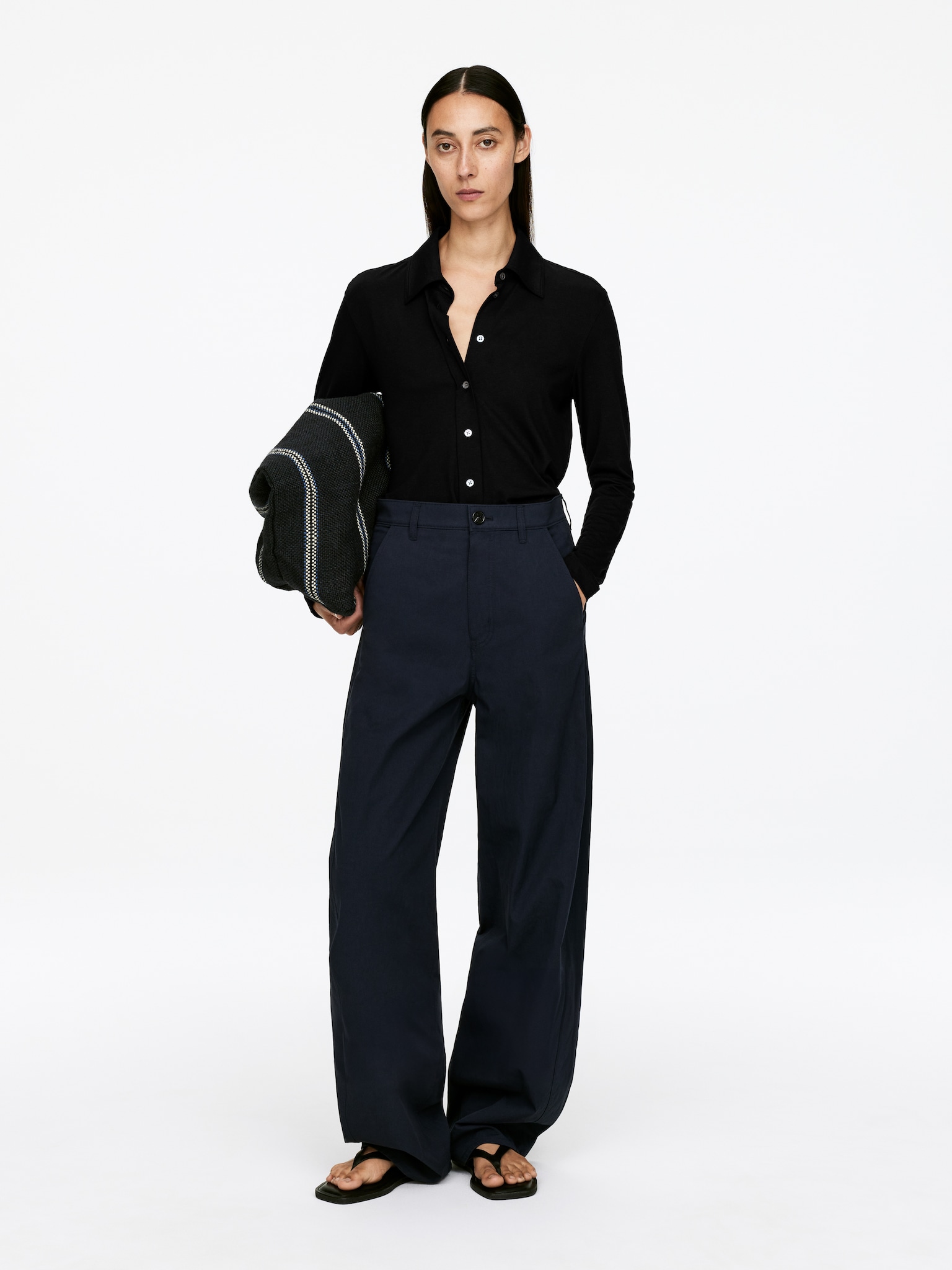 Pantaloni barrel - Blu scuro