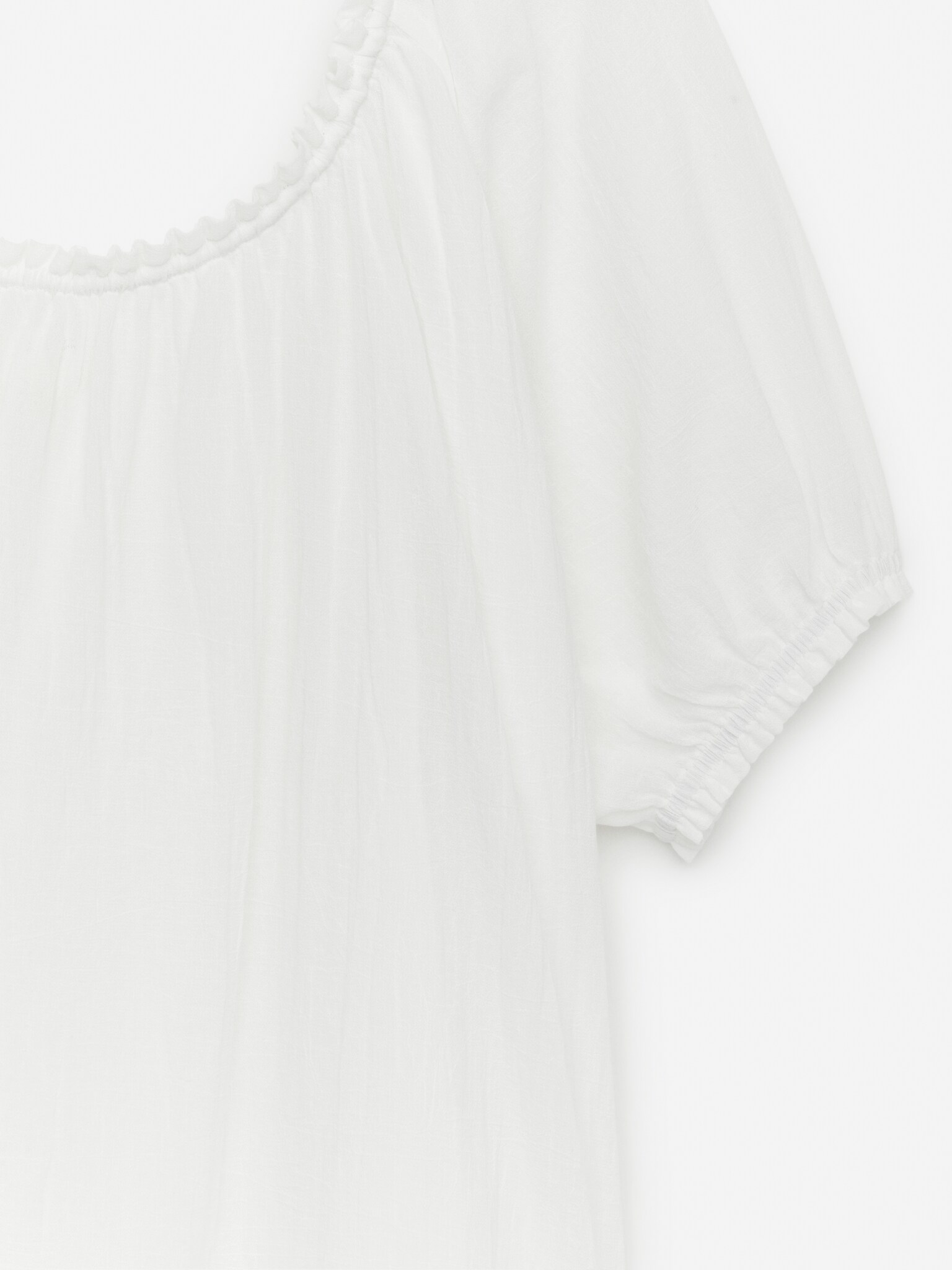 Robe de plage en voile de coton - Blanc cassé/Noir - 4