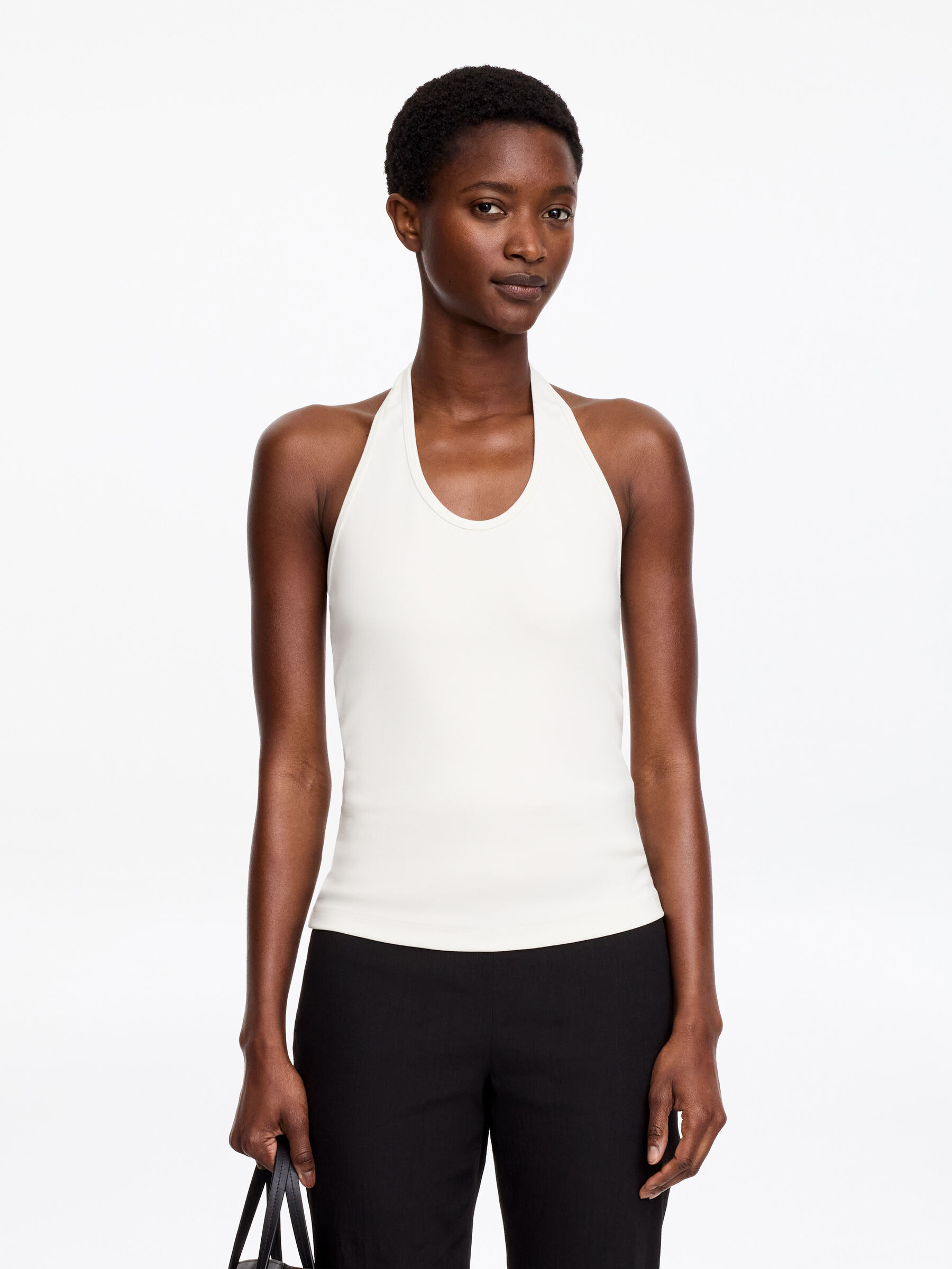 Halterneck Top-#F4F3E9-19449