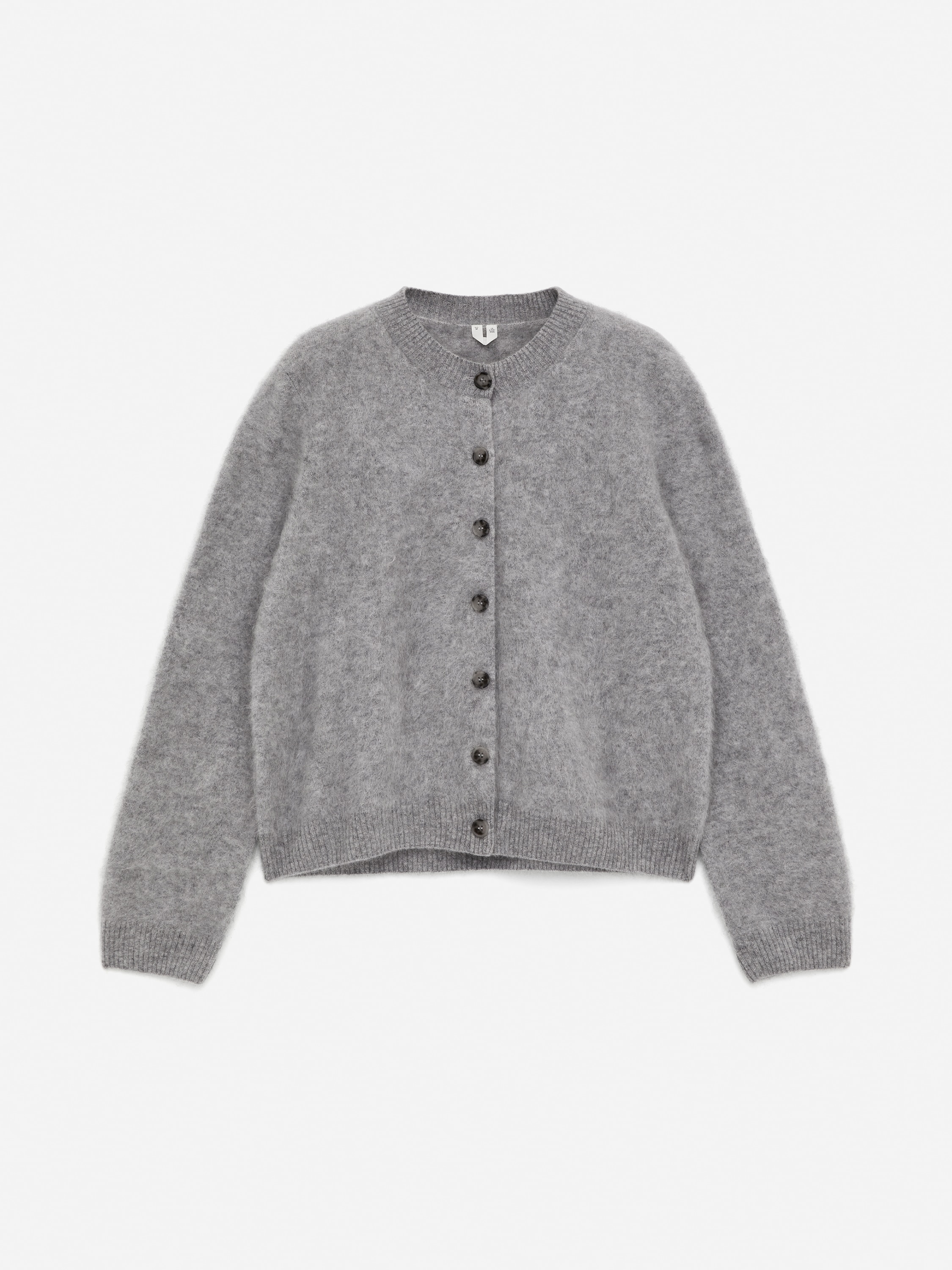Cardigan en pur cachemire brossé - gris/Noir