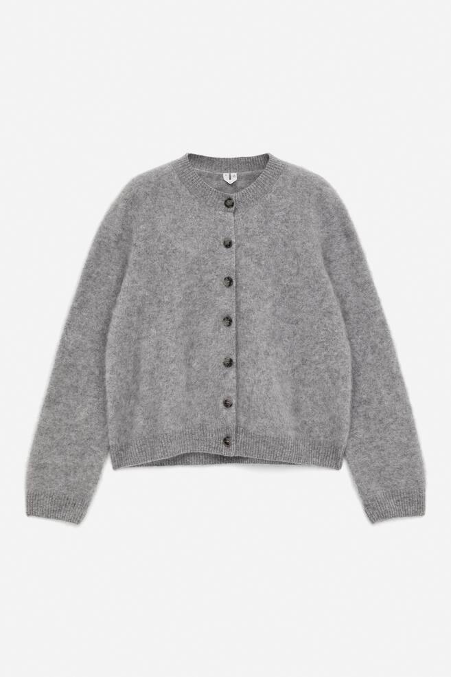 Cardigan en pur cachemire brossé - gris - 1