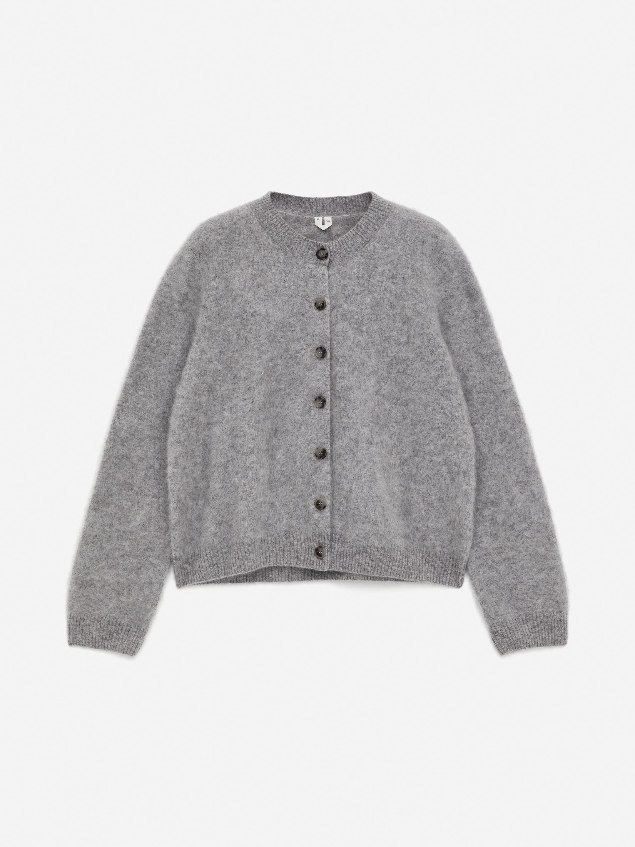 Pure Brushed-Cashmere Cardigan-#90939C-16807