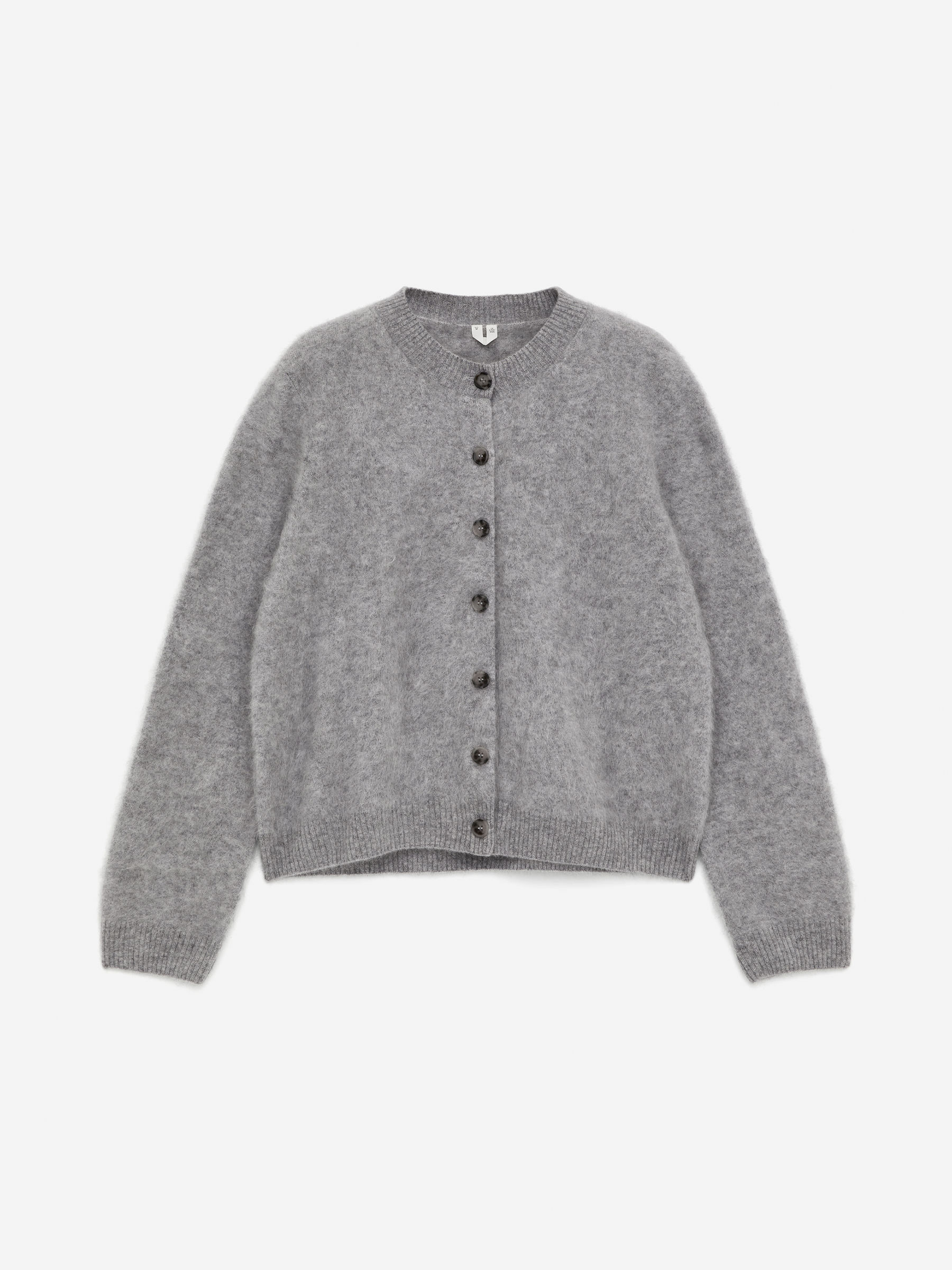 Pure Brushed-Cashmere Cardigan-#90939C-16807