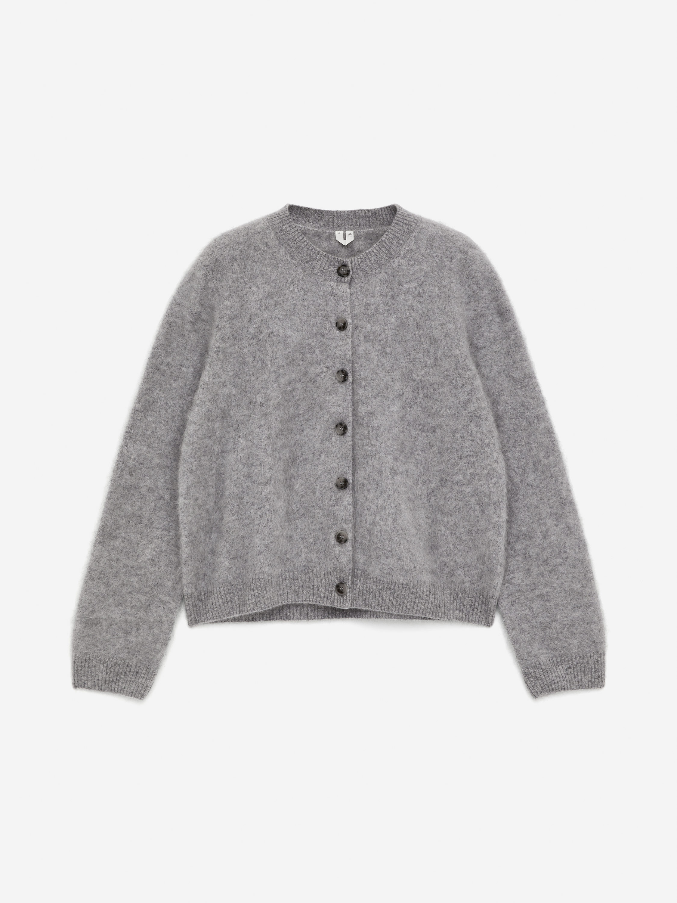 Pure Brushed-Cashmere Cardigan-#90939C-16807