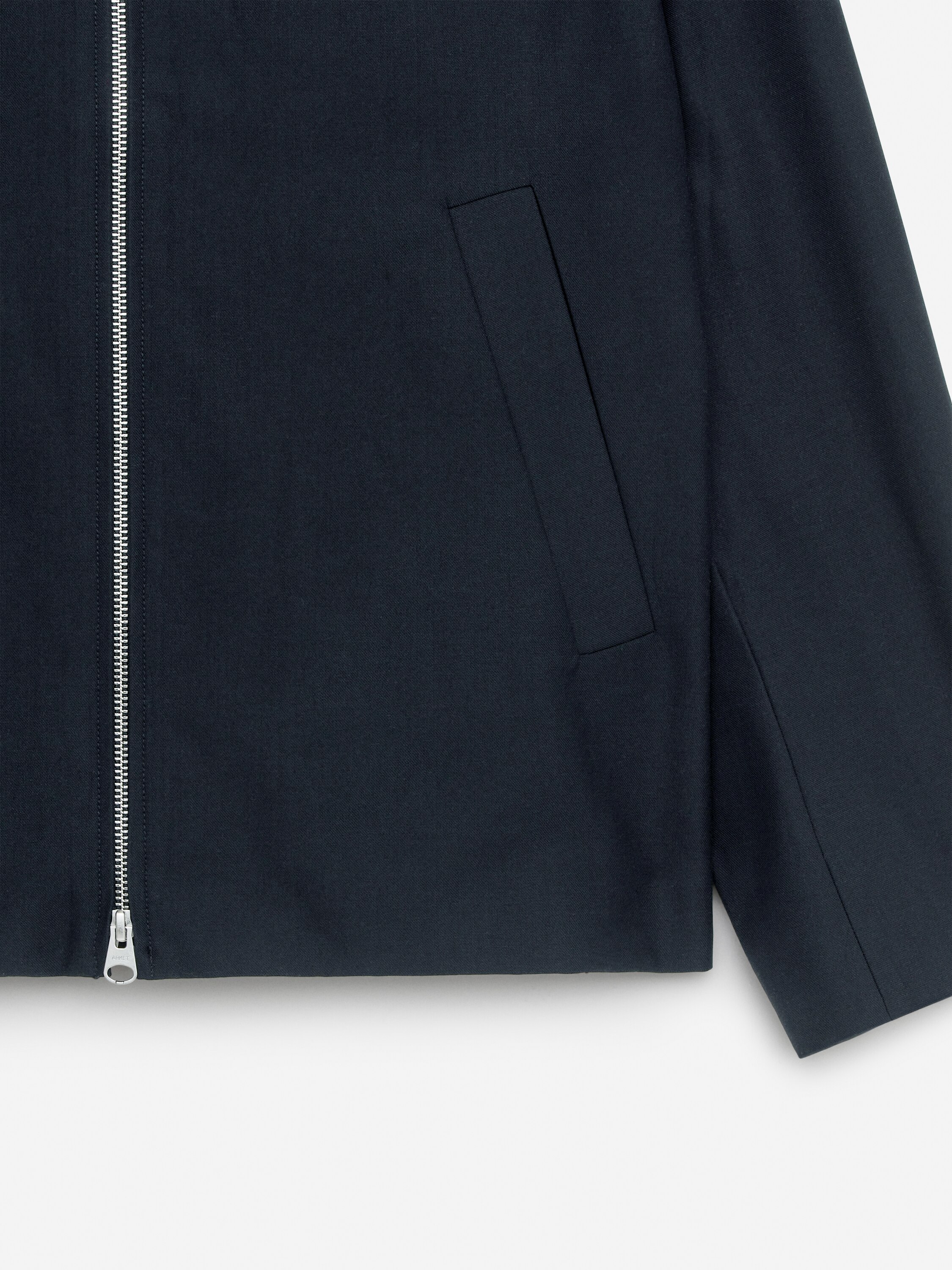 Wool-Cotton ZIp Jacket – Dark Blue – ARKET EU