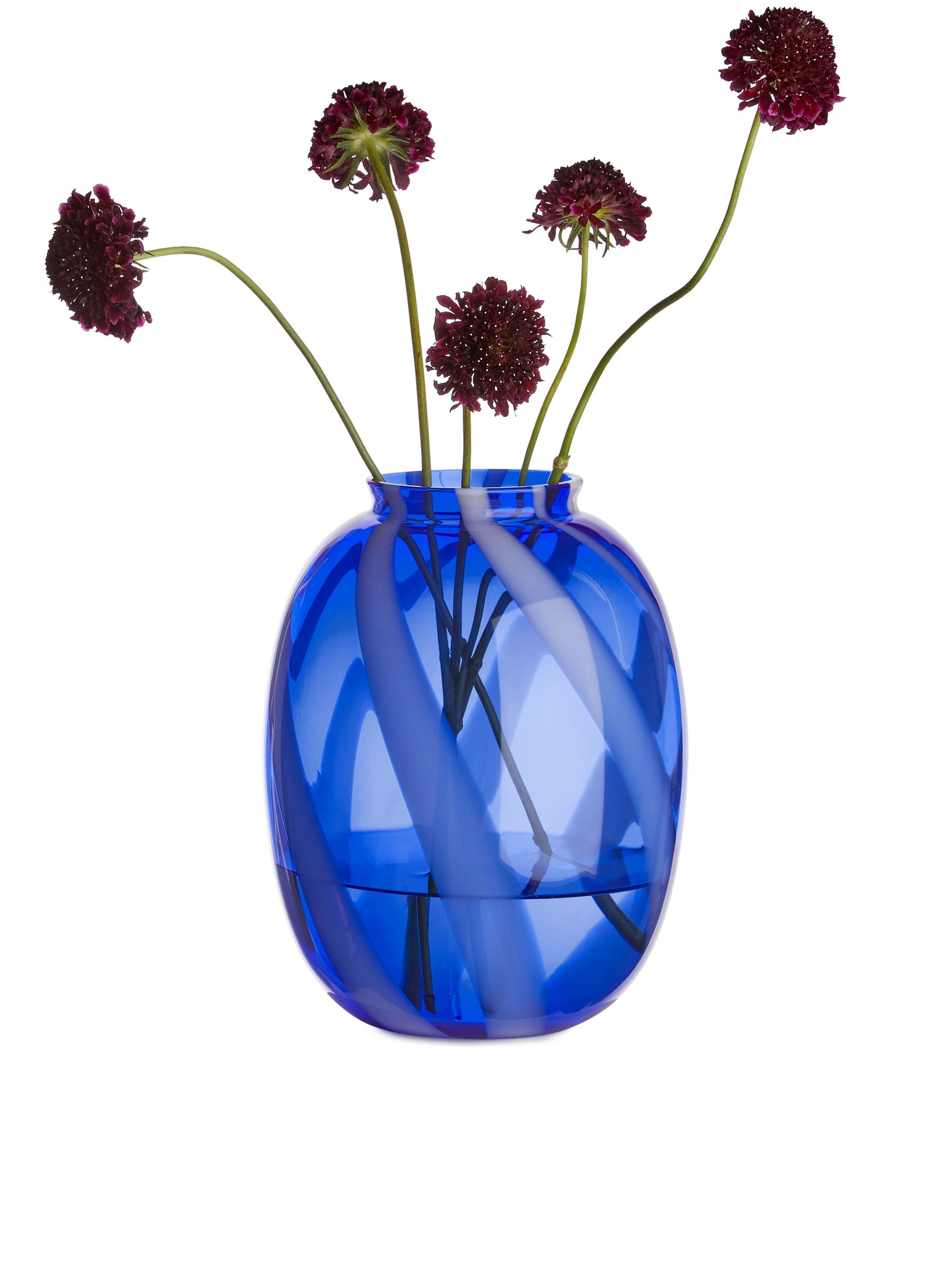 Glasvase, 25  cm - Blau/Weiß - Haushaltswaren - StillMedia/CreativeStillLife - 3