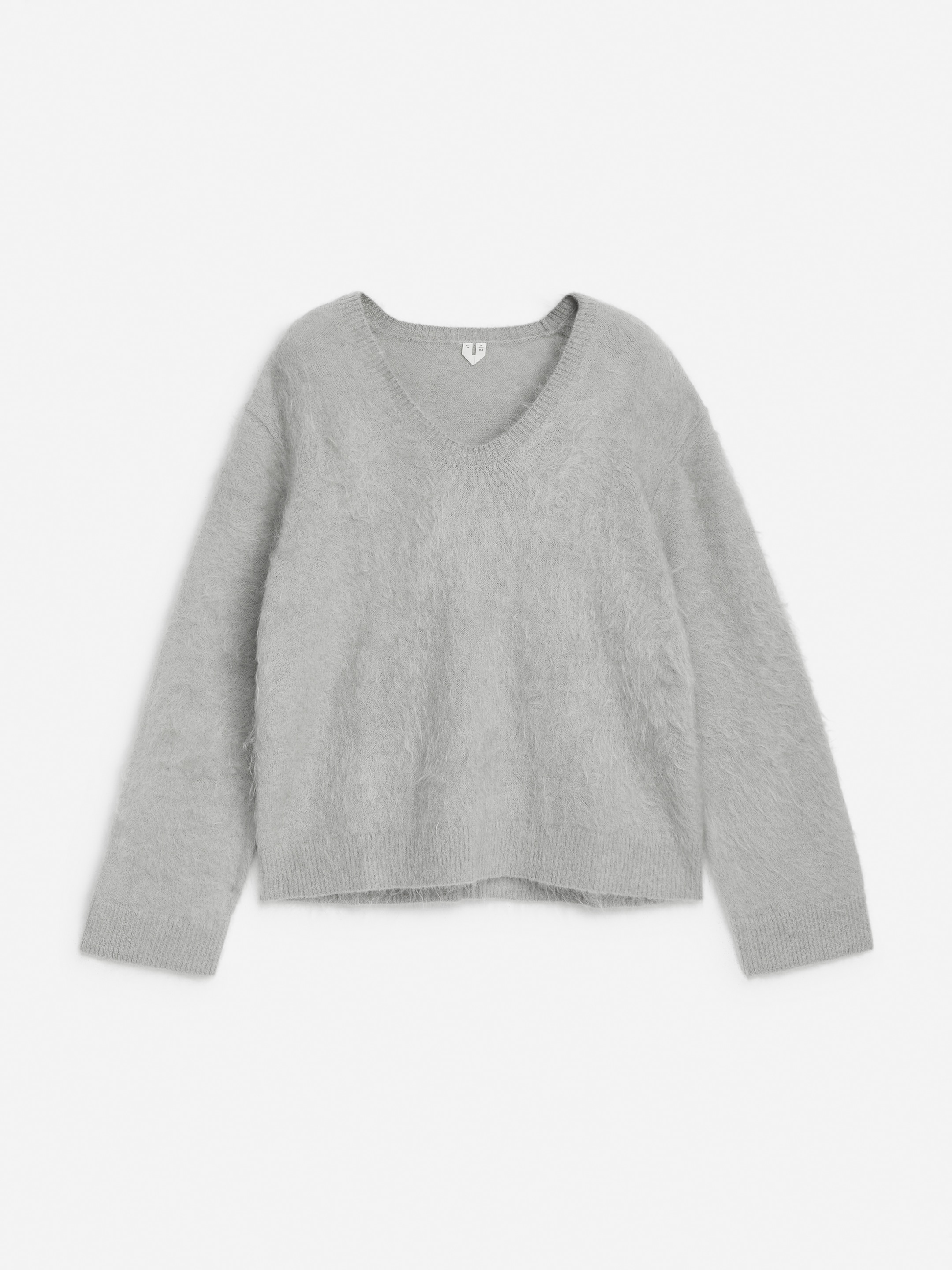 Mohair-Wool Jumper - Grey - Loose fit - Women - StillMedia/DescriptiveStillLife - 1