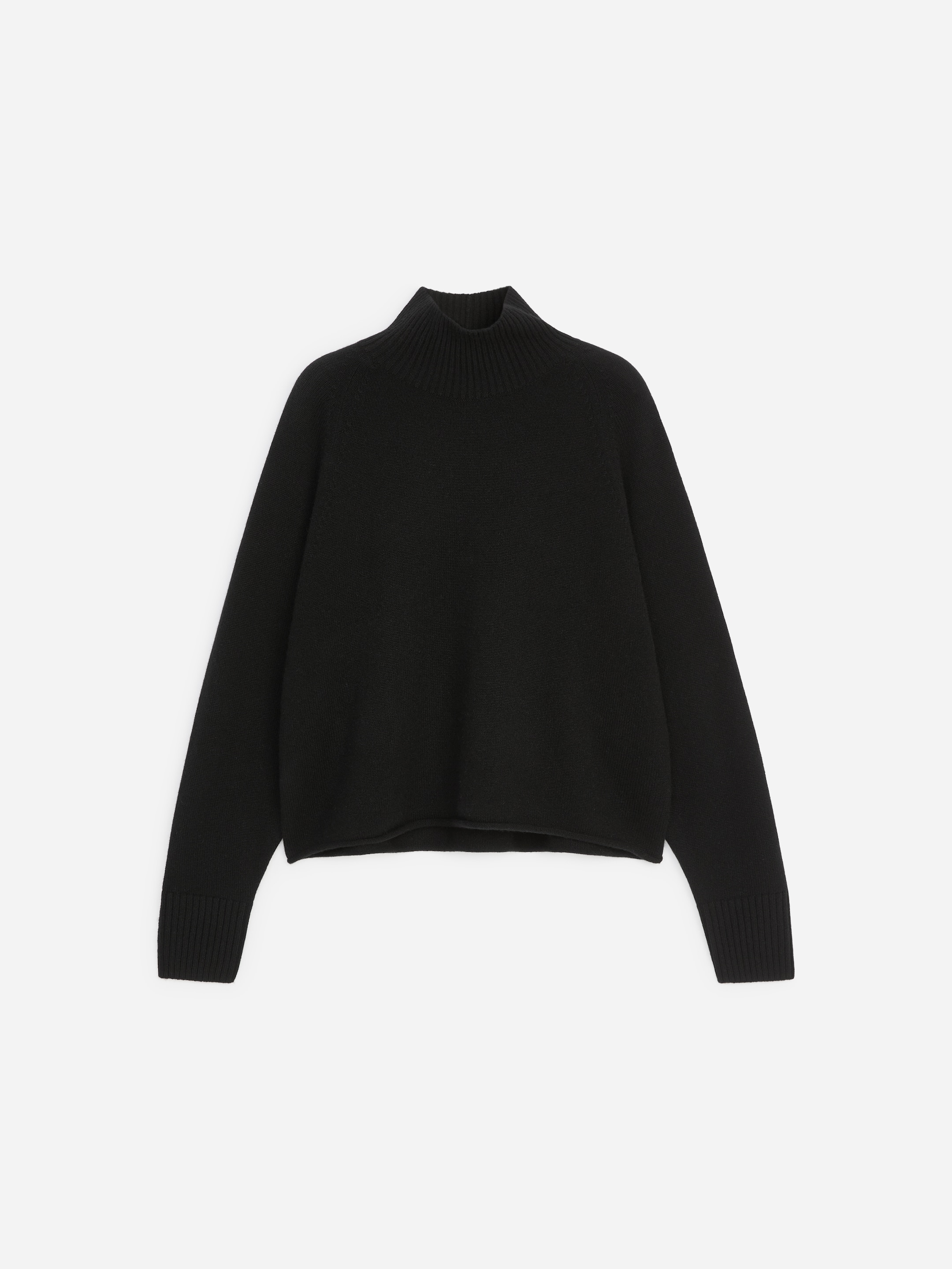 Jersey de cuello vuelto de cachemira - Negro - Corte estándar - women - StillMedia/DescriptiveStillLife - 1