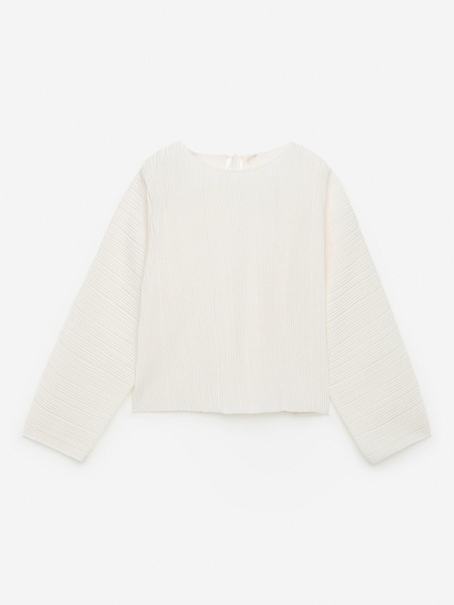 Bordázott kötött felső - Off White/Fekete