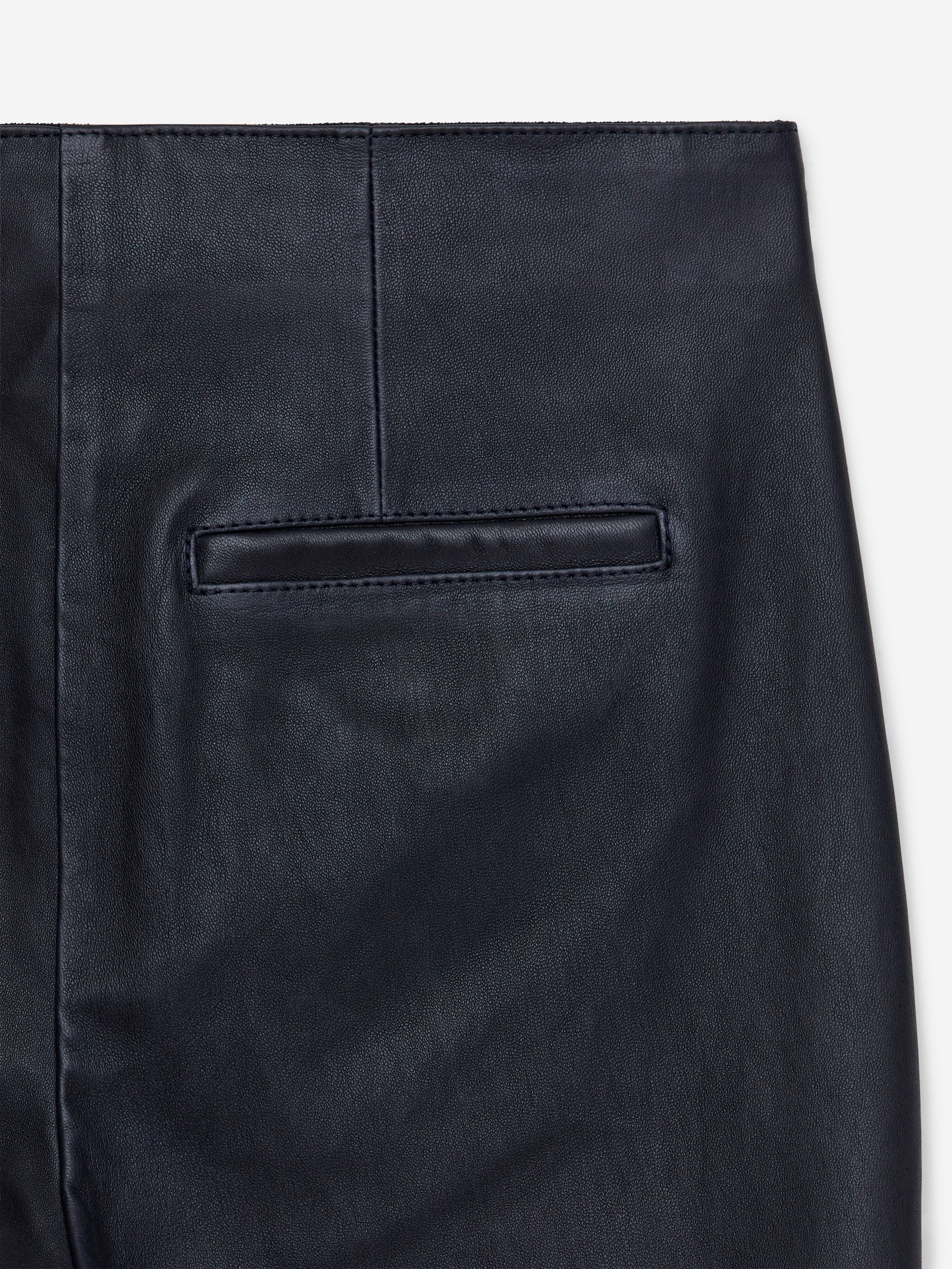 Pantaloni in pelle kick-flare - Blu scuro - Slim fit - Women - StillMedia/DescriptiveDetail - 2