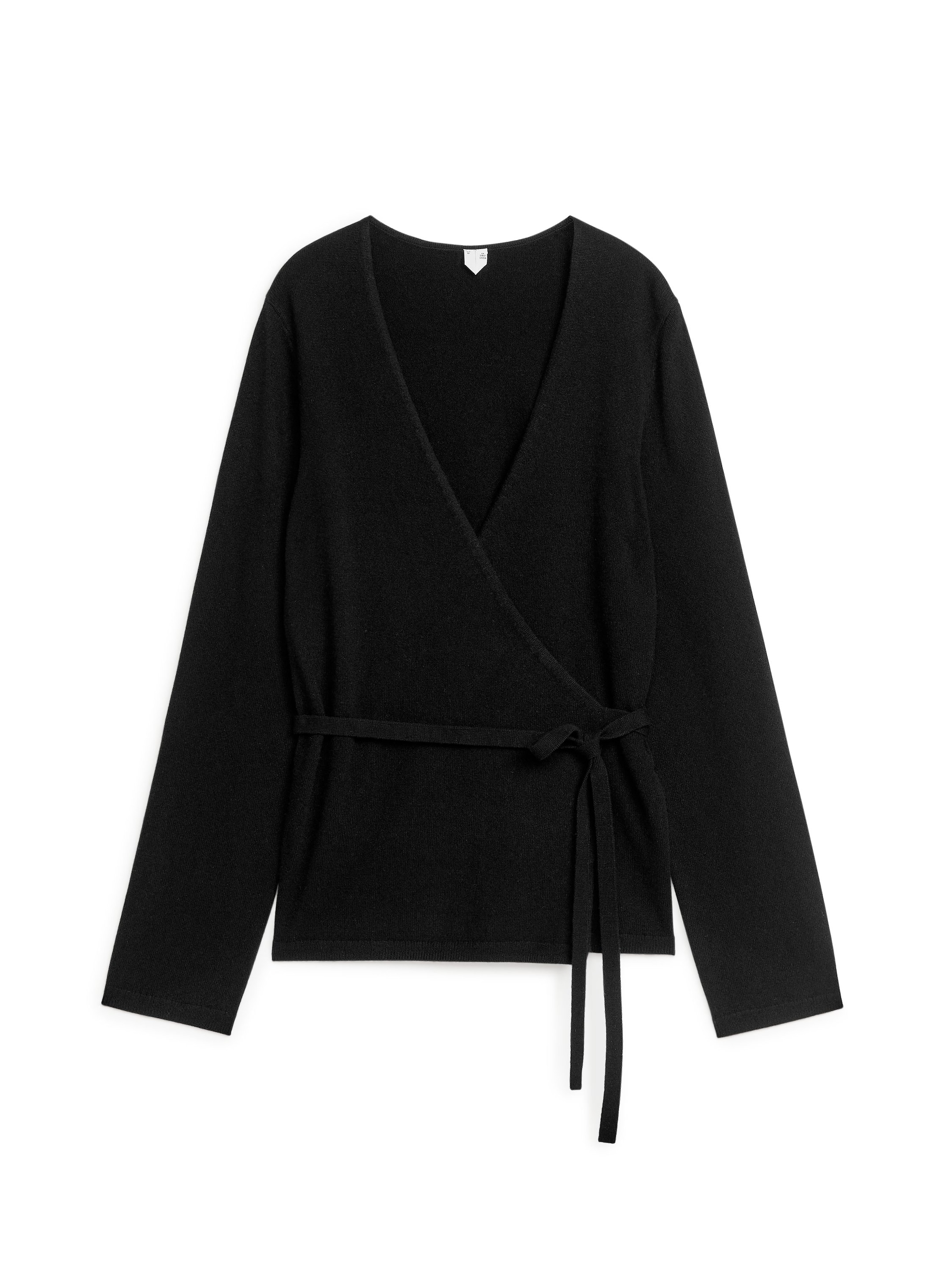 Größeres Bild ansehen: Wickelstrickjacke aus Kaschmir und Wolle - Schwarz - Ladies | H&M DE 1