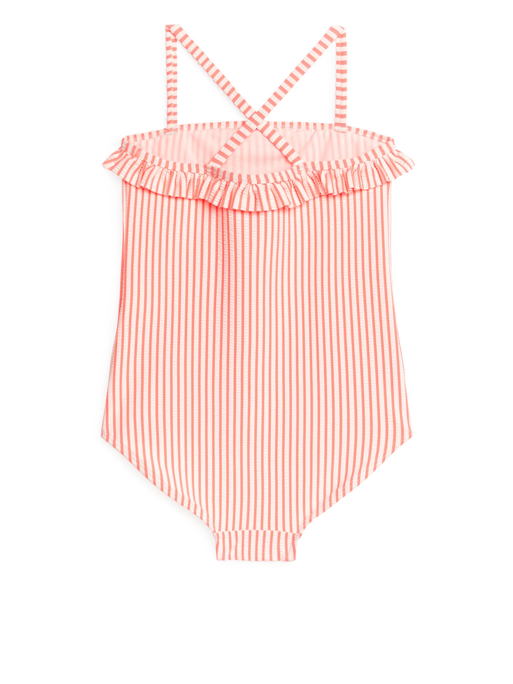 Seersucker-Badeanzug mit Rüschen - Orange/gestreift - Regular Fit - Kinder - StillMedia/DescriptiveStillLife - 2