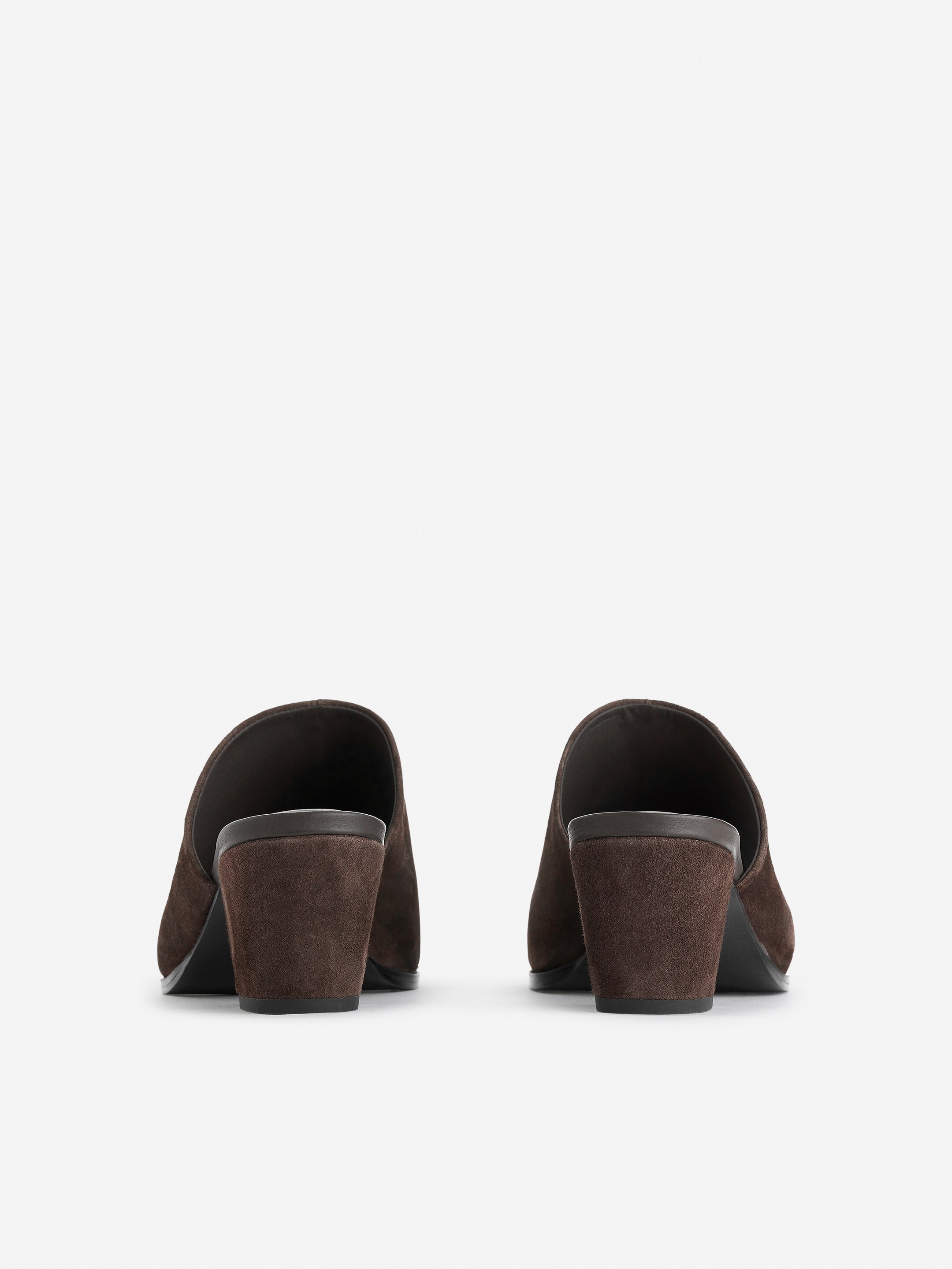 Visa större bild: Mockasandaler med medelhög klack - Brun - DAM | H&M SE 4