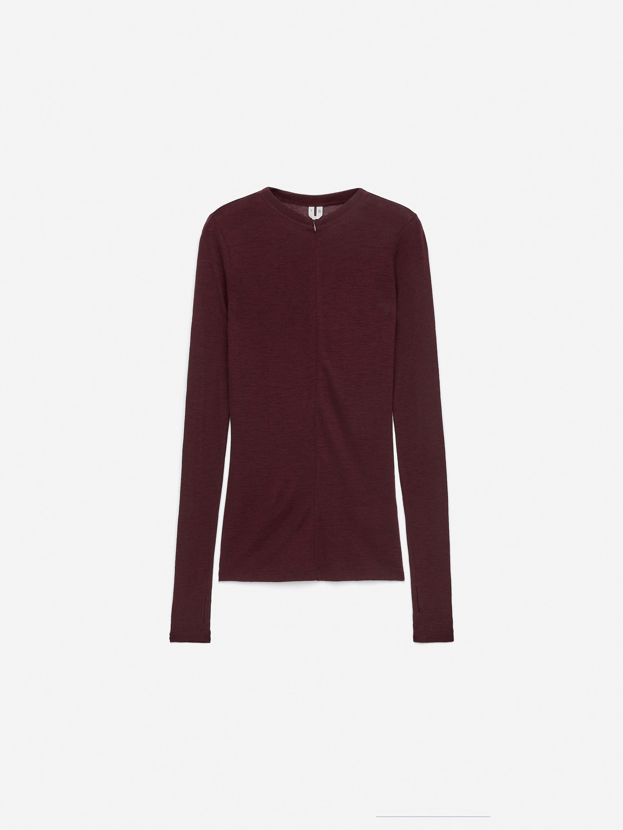 Ulltröja med dragkedja - Vinröd - Slim fit - Women - StillMedia/DescriptiveStillLife - 2