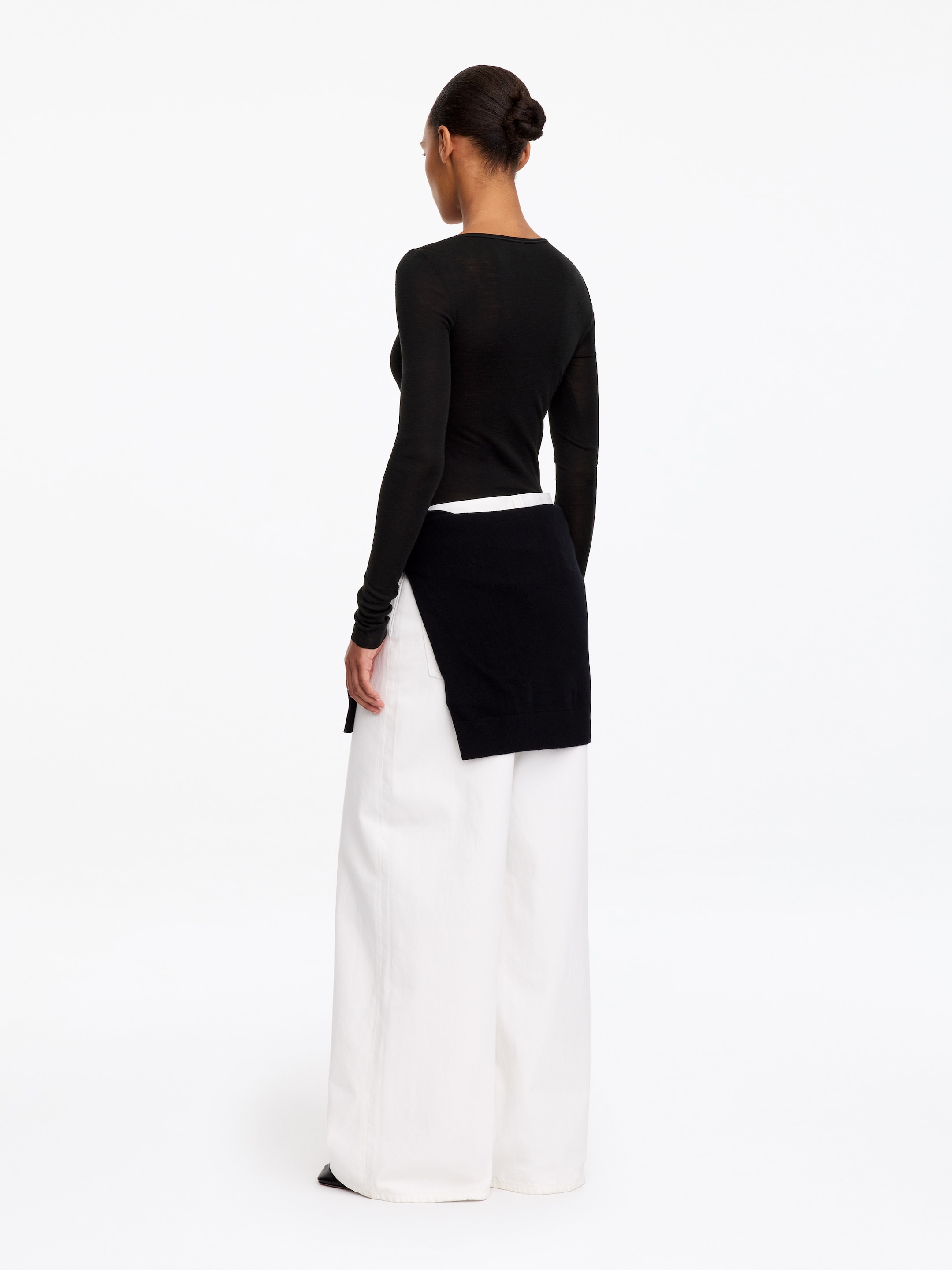 Wool Rib Top - Black - Slim fit - women - StillMedia/Lookbook - 4