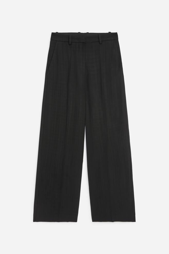 Relaxed Tailored Trousers - Black - 1
